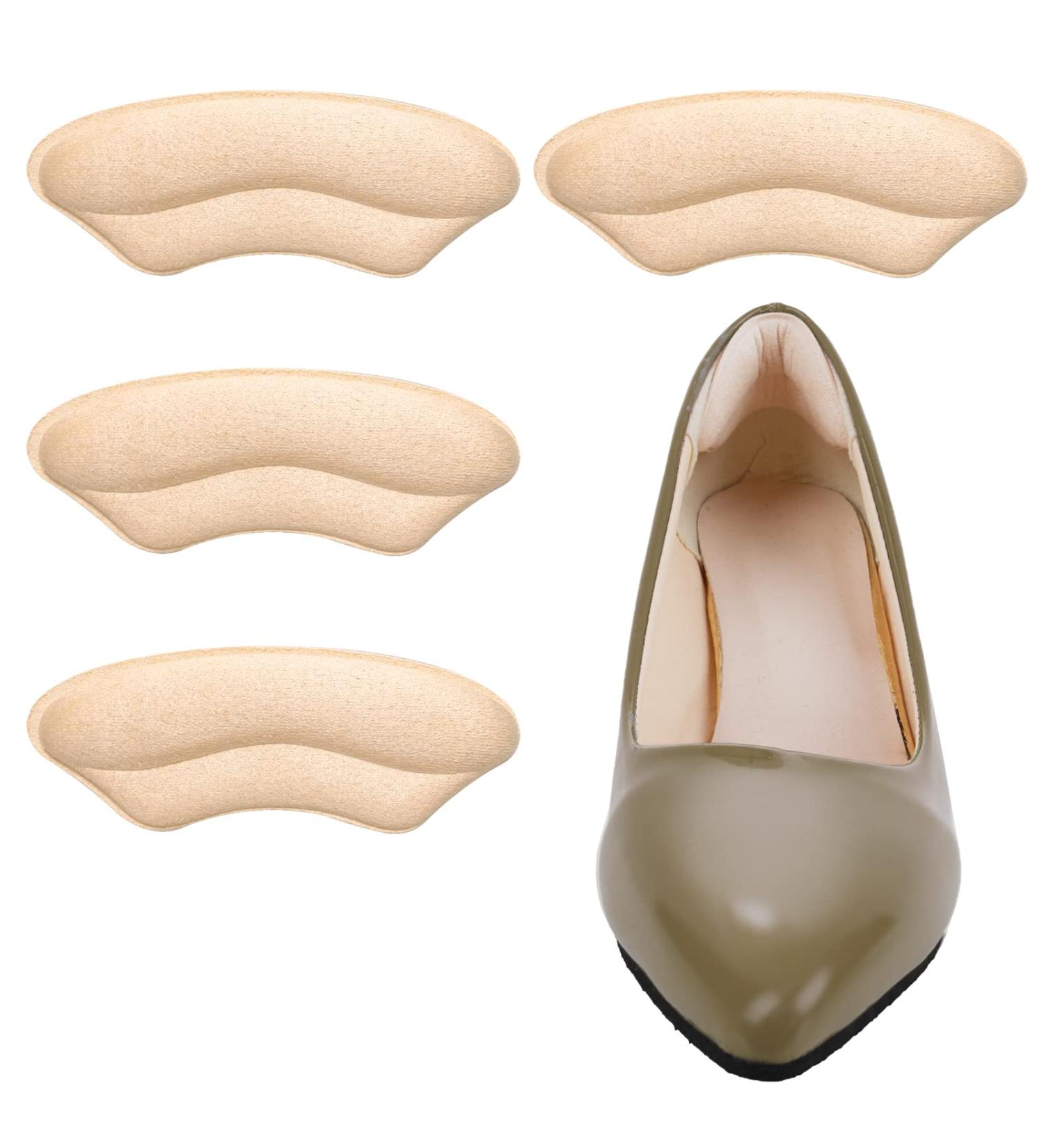 Molain Heel Cushion Inserts - Bladder Prevention Pillows for Large Shoes | 2 Pairs Suede High Insole Pads for Men & Women (Beige) - Ultimate Back Foot Protection & Comfort - Buy Online on GoSupps.com