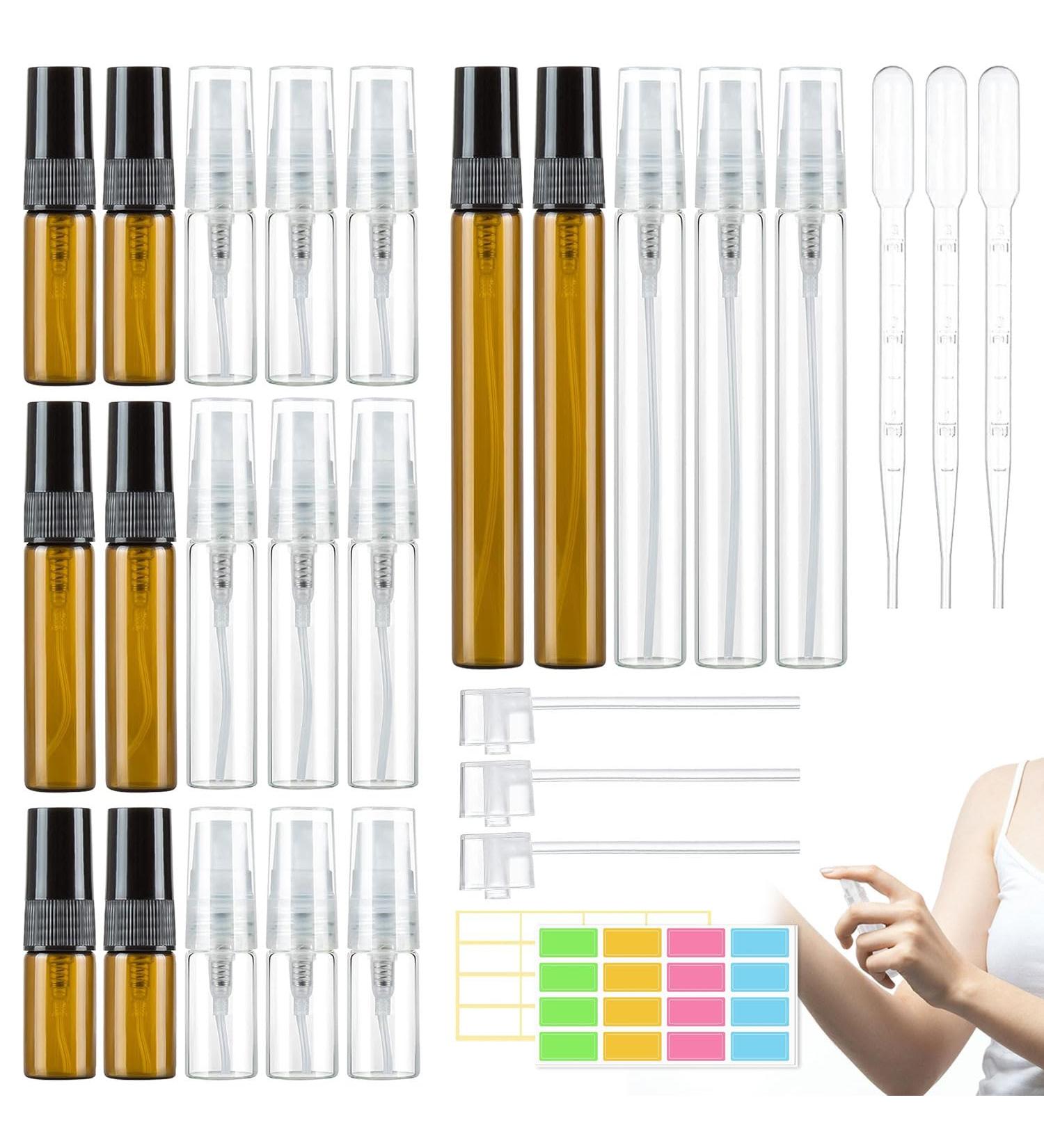 Dbuwqips 28 Pieces Travel Perfume Atomizer Perfume Holder Travel Refillable Travel Perfume Bottle Perfume Refillable for Perfume Dispensing Aromatherapy - Buy Online on GoSupps.com