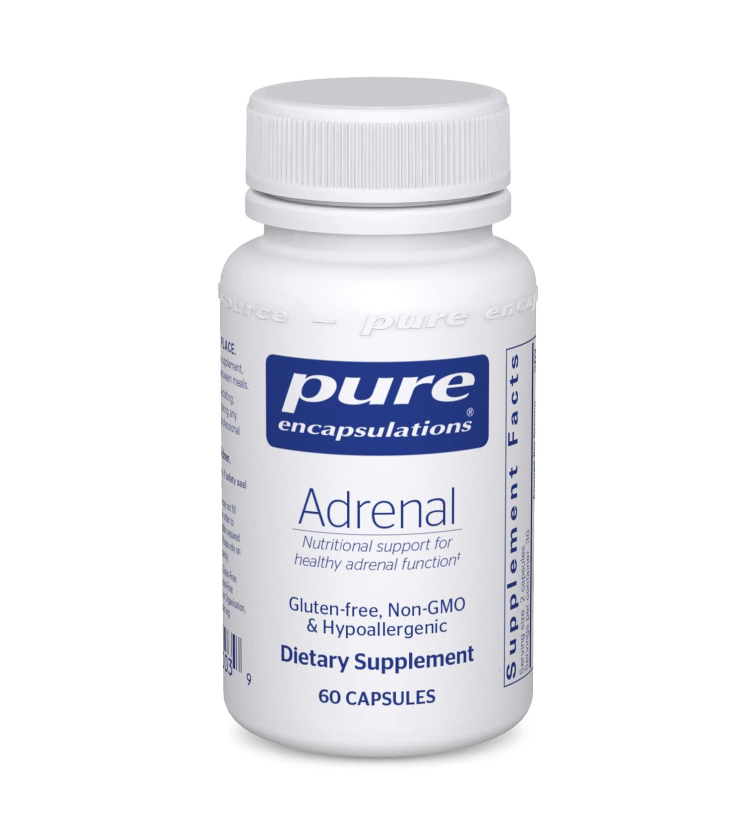 Pure Encapsulations Adrenal | Cortisol Support Supplement for Fatigue and Stress | 60 Capsules - Buy Online on GoSupps.com