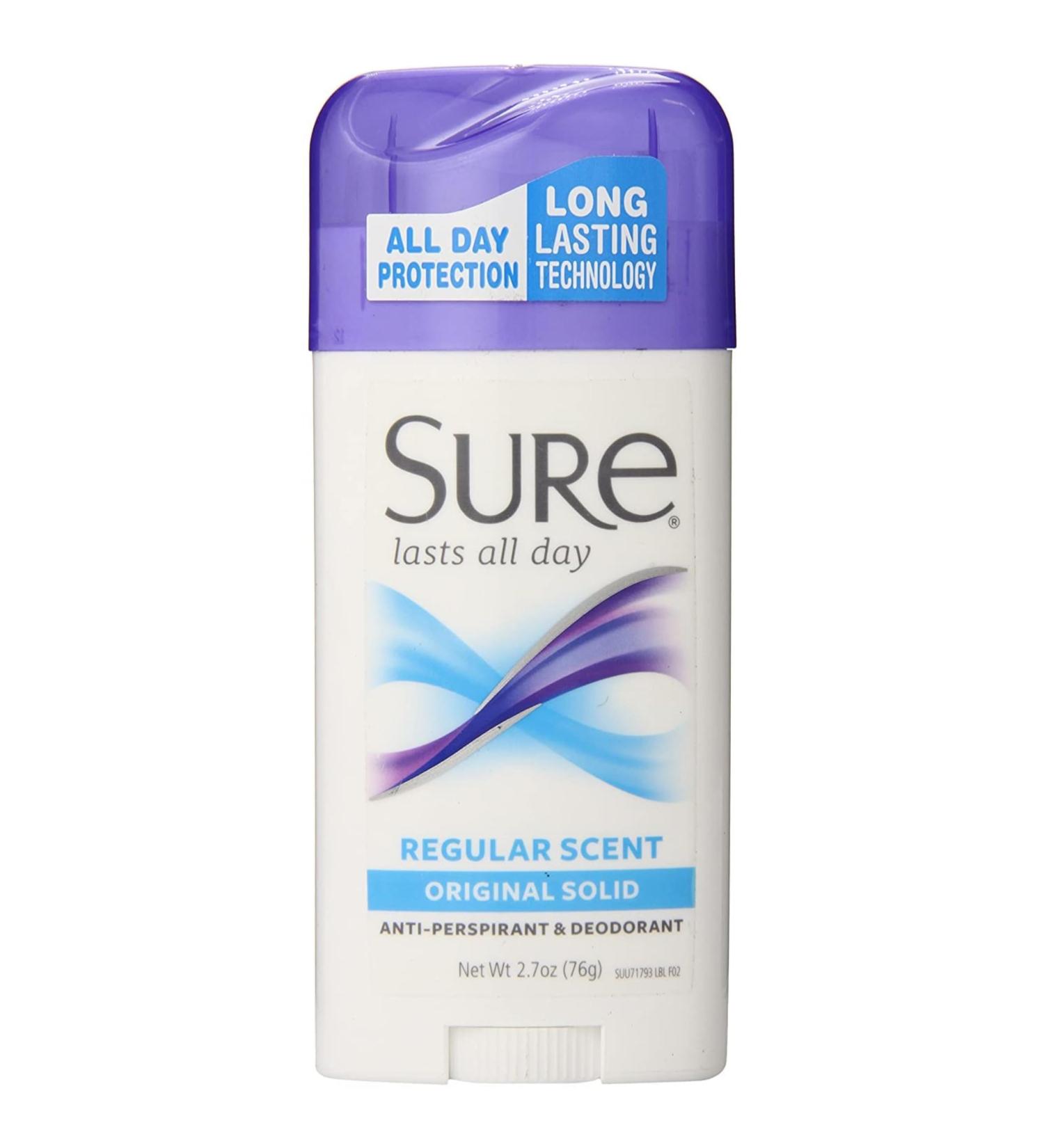 Sure Original Solid Regular Scent Anti-Perspirant Deodorant 2.7 oz - Long-Lasting Protection for All-Day Freshness - Shop Now - Buy Online on GoSupps.com