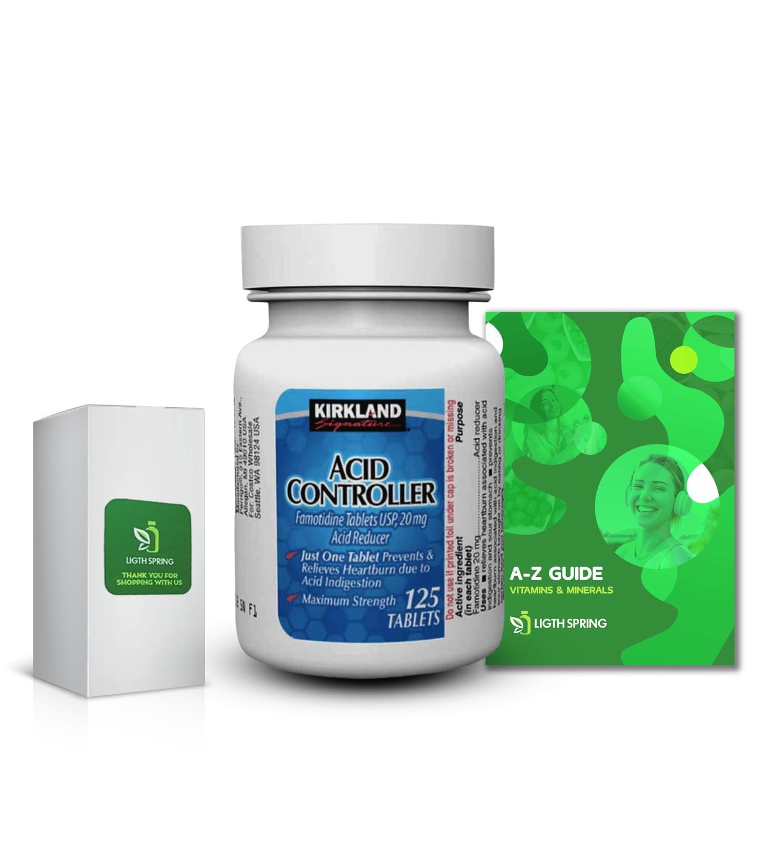 Buy Acid Controller 125 Count - 20 mg Bundle with Exclusive Vitamins & Minerals - A to Z Guide - Shop Internationally - Buy Online on GoSupps.com