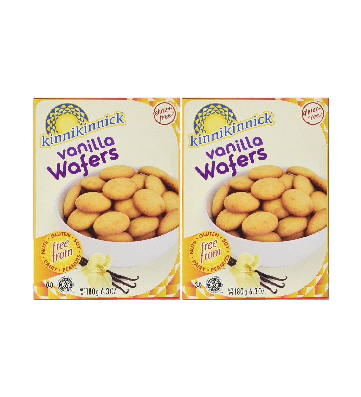 Kinnikinnick Gluten-Free Vanilla Wafer Cookies 12.7 Ounces Delicious Dairy-Free, Soy-Free, Nut-Free, Gluten-Free Snacks (Two 180G Boxes) 6.34 Ounce (Pack of 1)