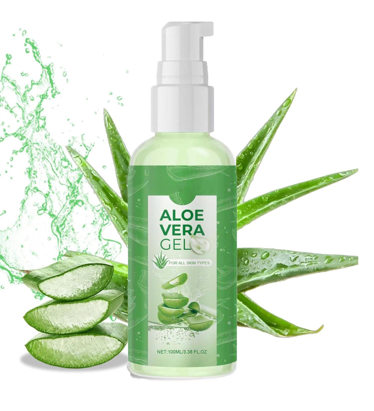 Aloe Vera Gel Aloe Vera Gel 100% Pure For Face and Body Natural Soothing Nourishing Moisturizer For Dry and Sensitive Skin After Sun and After Shave Care (1) - Buy Online on GoSupps.com