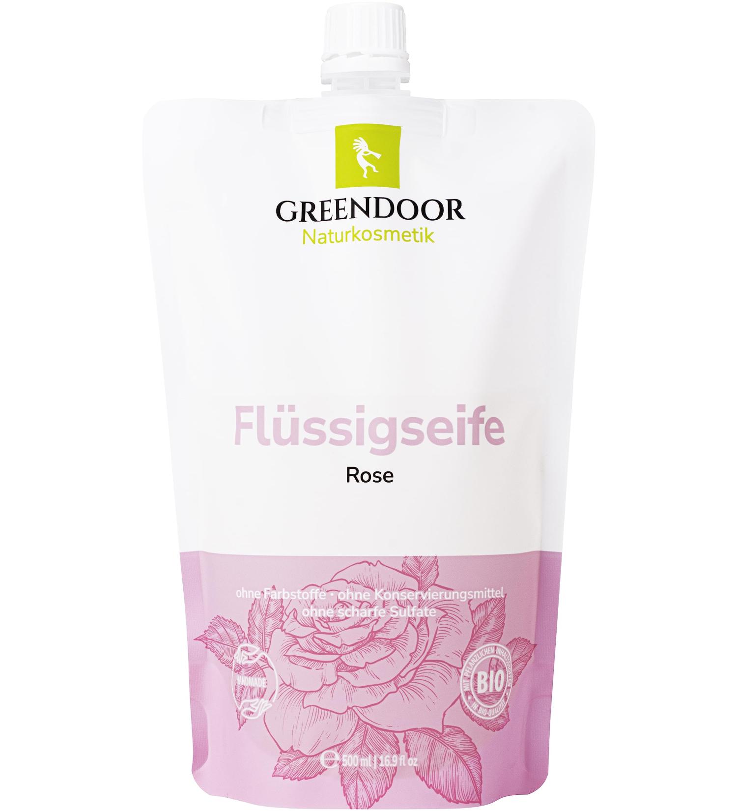  GREENDOOR GREENDOOR Pink Liquid Soap Refill 250ml made with organic coconut oil natural biodegradable cosmetic vegan paraben-free hand-smoked natural soap liquid hand soap cruelty-free - Buy Online on GoSupps.com