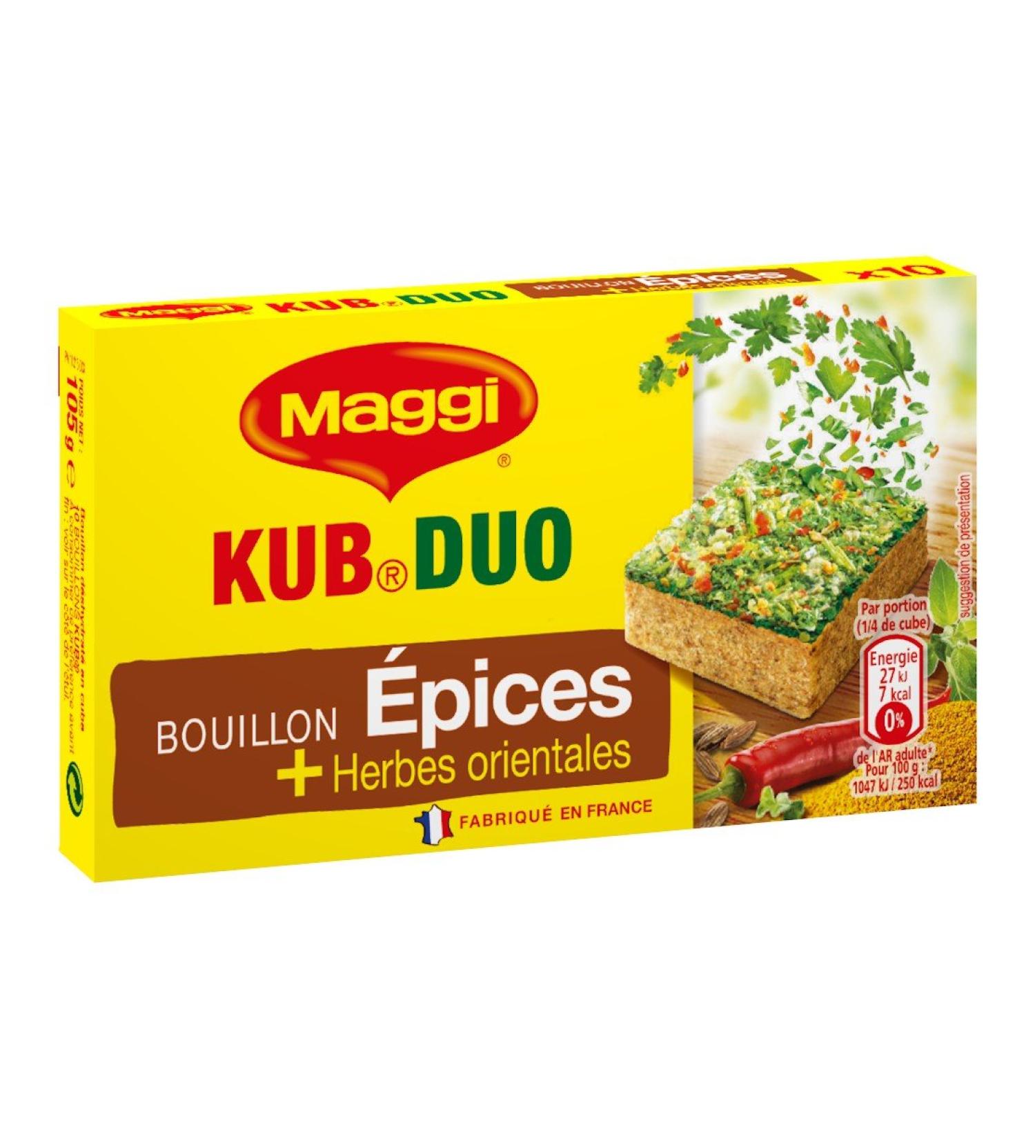 Maggi Bouillon KUB DUO Oriental Spices and Herbs (10 Tablets) 105g - Pack of 5 - Buy Online on GoSupps.com