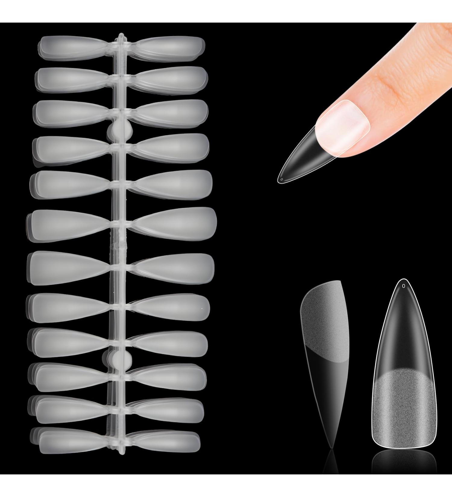 Lea-Shall Nail Tips Set 240 Pre-Shaped Almond Gel Nails 12 Sizes | Full Cover Artificial Nail Tips for Stunning Acrylic Nail Designs - Buy Online on GoSupps.com