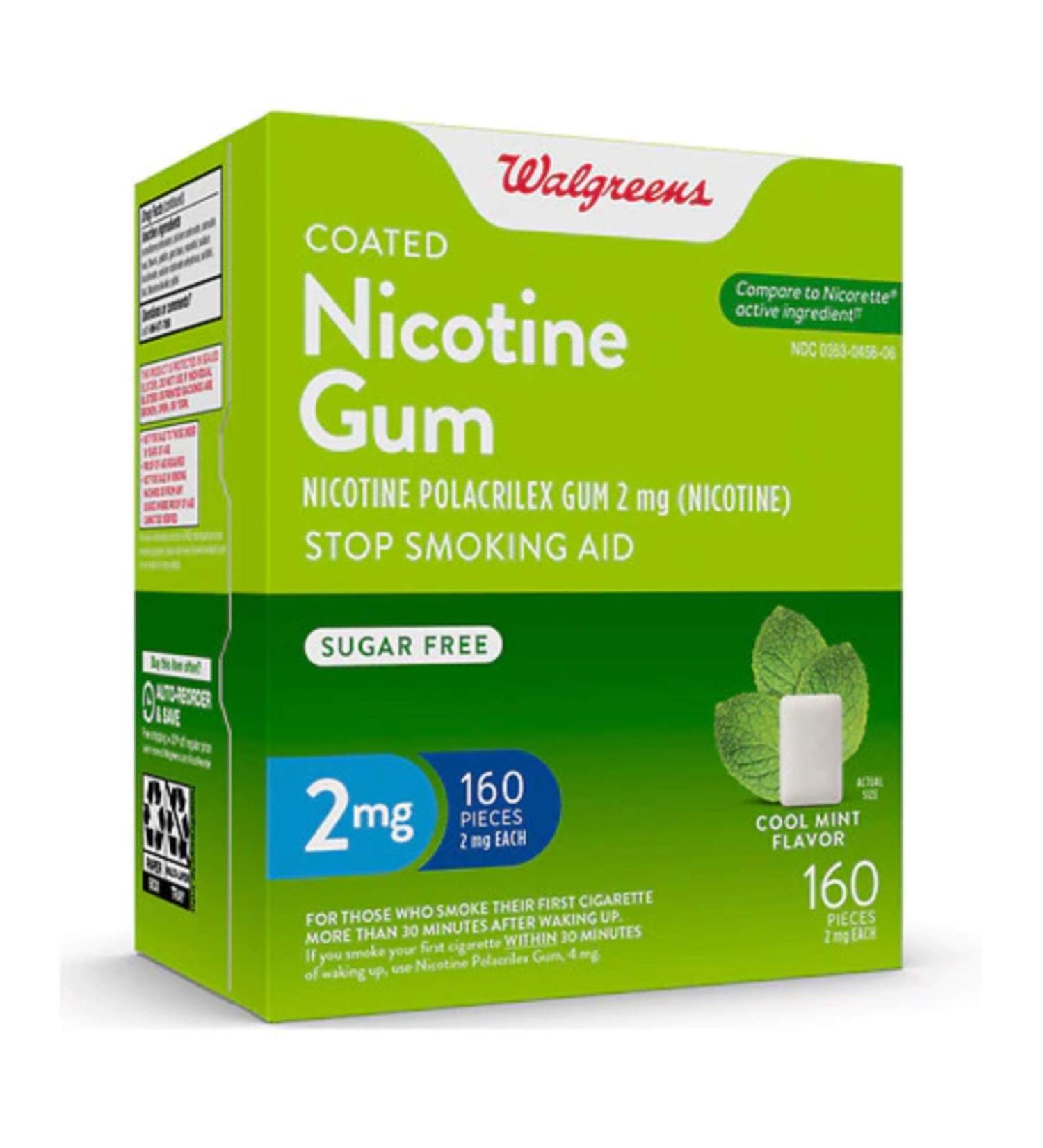 Buy Walgreens Coated Nicotine Gum 2mg Mint - 160 ea Online - Buy Online on GoSupps.com