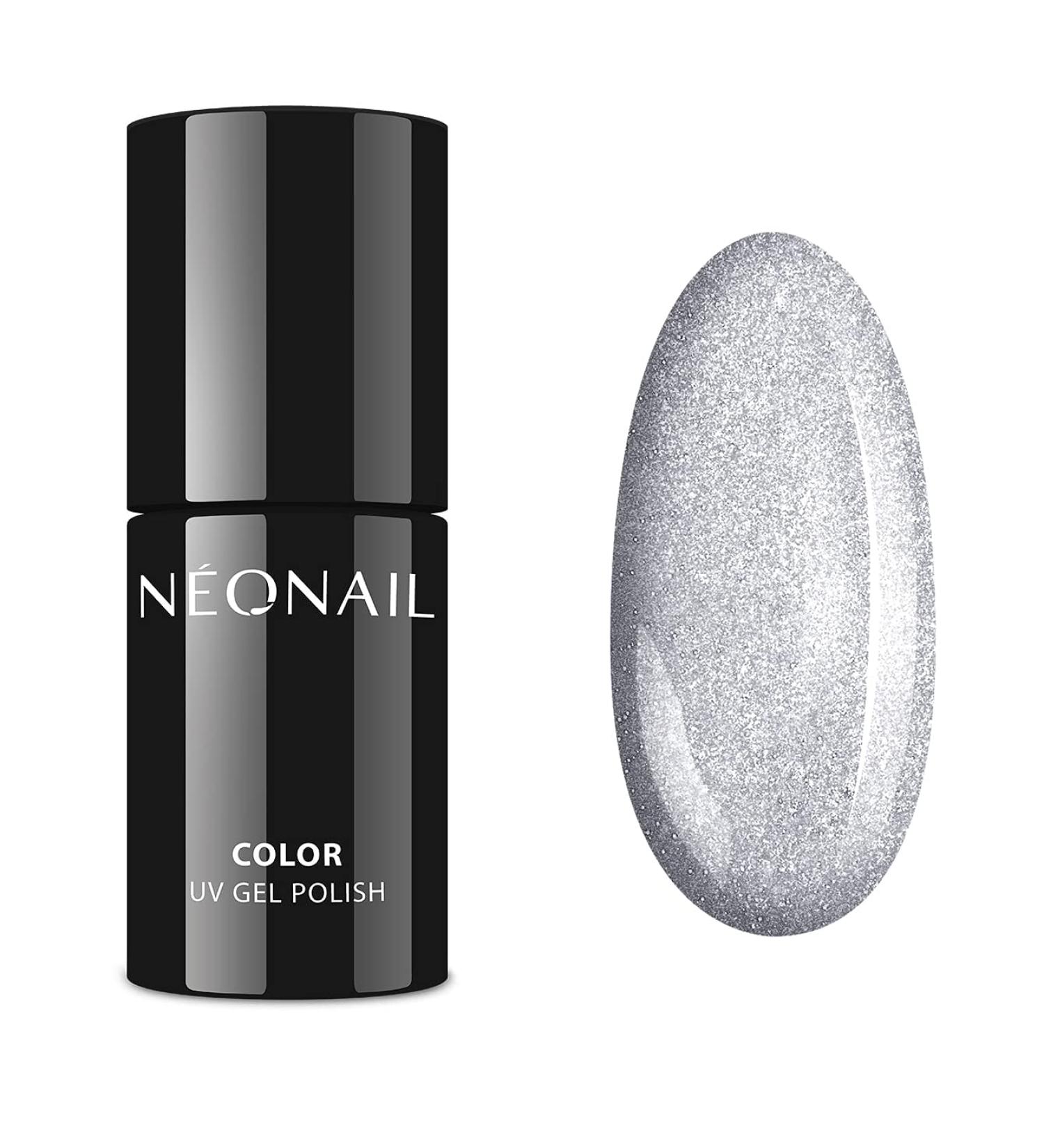 NEONAIL Silver Glitter UV Nail Polish 7.2 ml Vegas Marriage LED 8432-7 Black Silver - Buy Online on GoSupps.com
