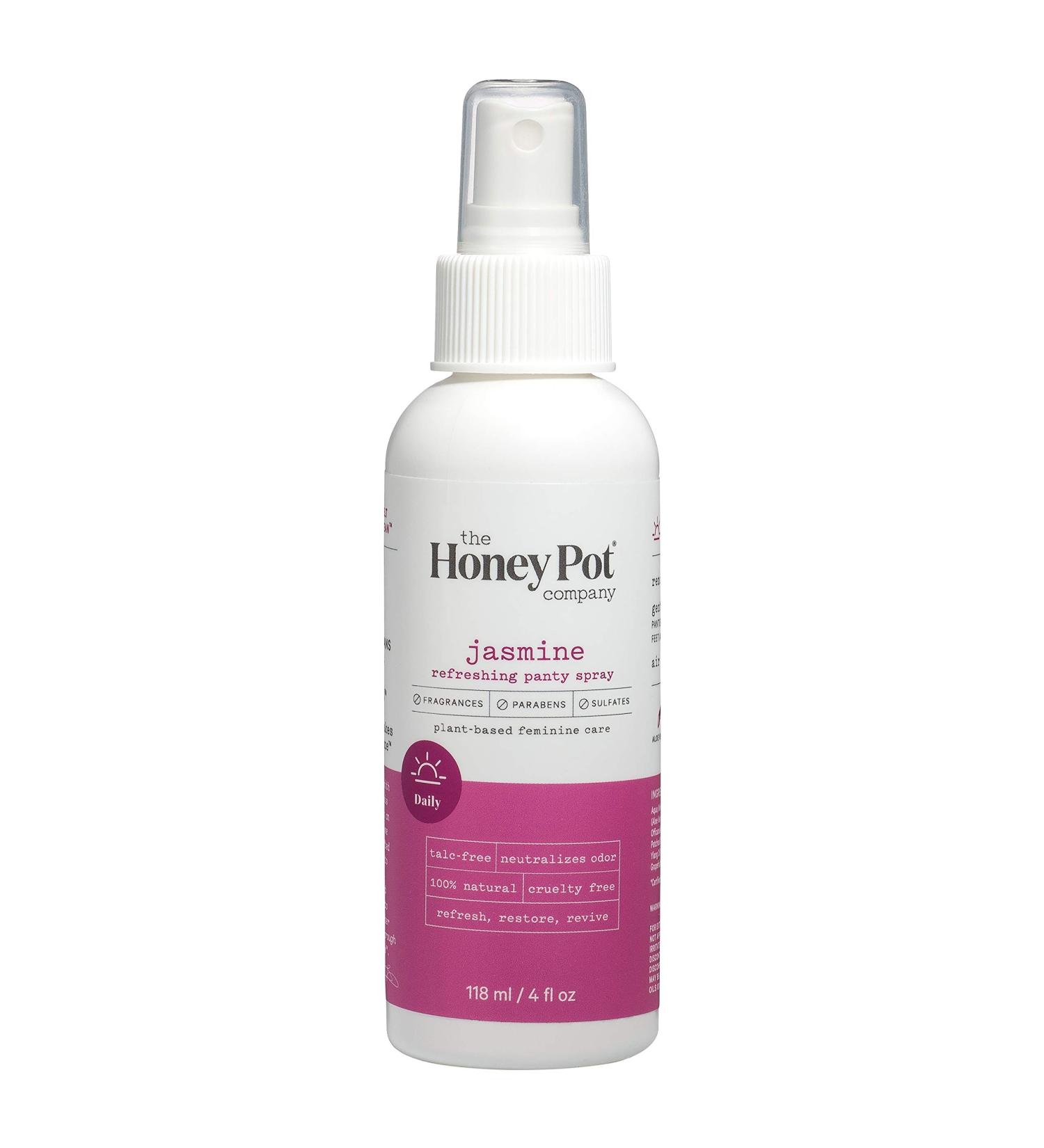 The Honey Pot Jasmine Panty Spray - 4 Ounces | Refreshing Feminine Hygiene Mist - Buy Online on GoSupps.com