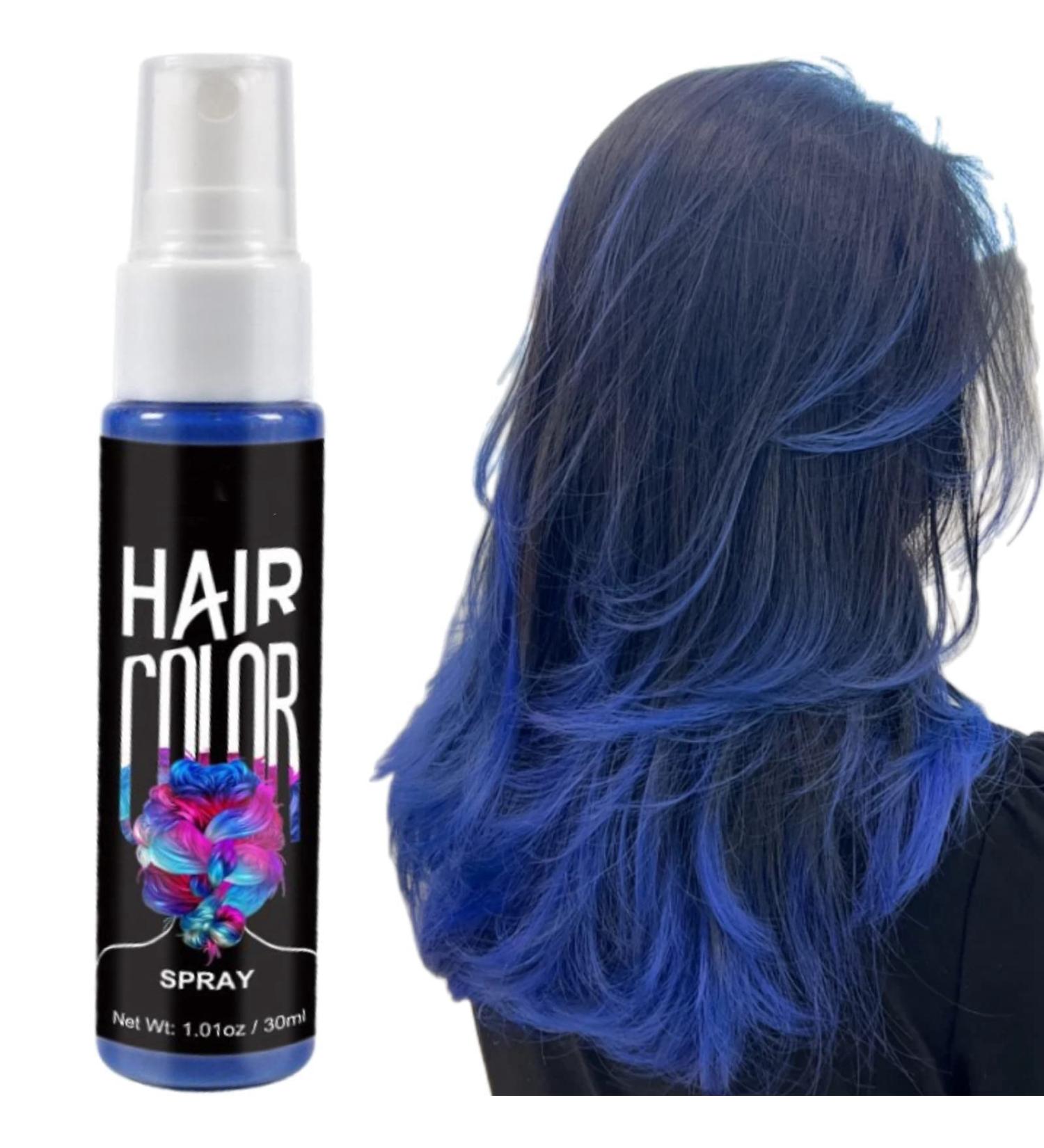 Blue Hair Dye Hair Colour Spray Blue Hair Dye Semi Permanent Coloured Hair Spray Wash Out Kids Blue Hair Spray Colour For Kids Semi Permanent Hair Colour Hair Dye Spray Temporary Hair Colour Spray - Buy Online on GoSupps.com