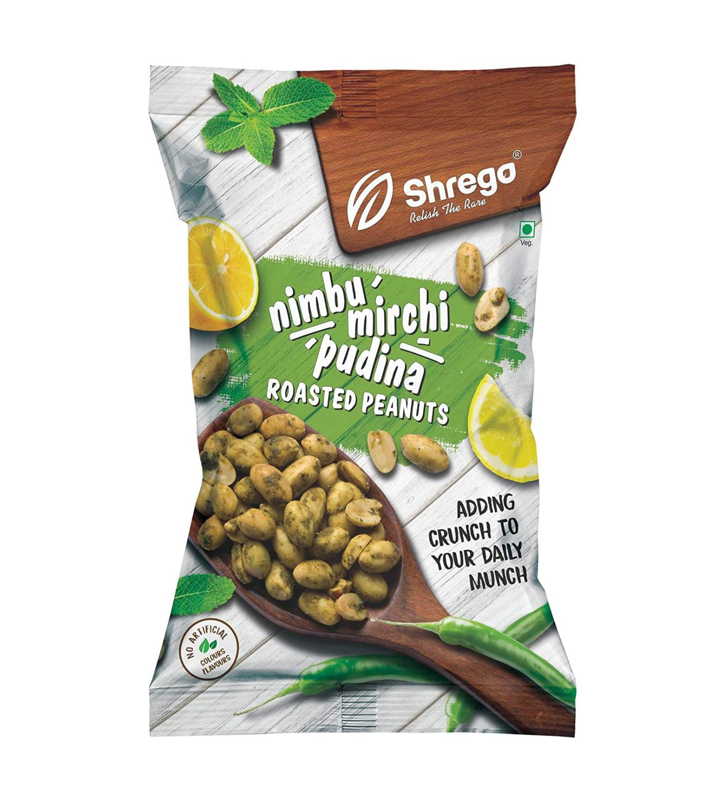 SHREGO Nimbu Mirchi Pudina Roasted Peanuts 140G