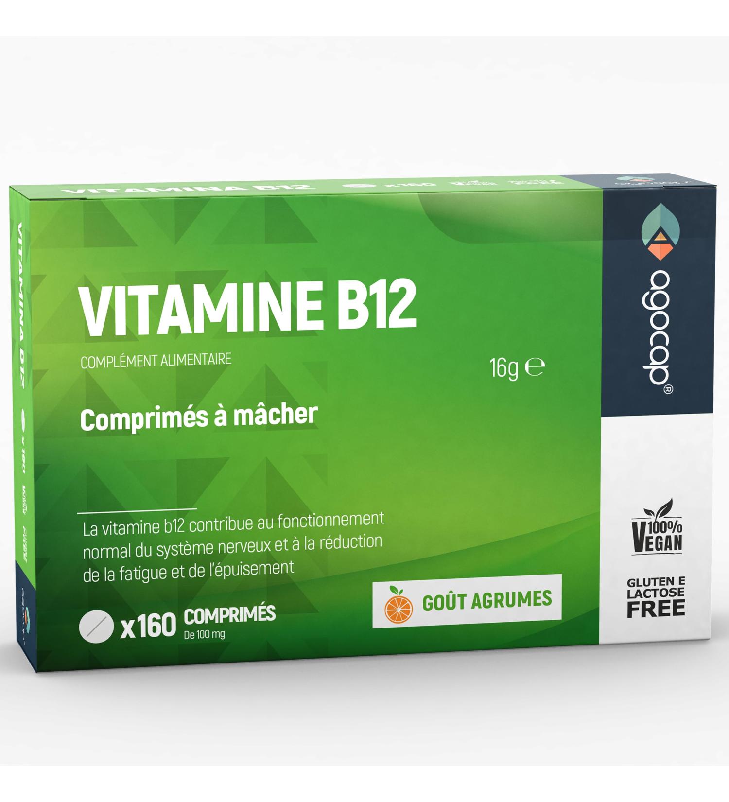 Vitamina B12 1000 g. B12 Vitamine 160 Comprim s - Soutient le Syst me Nerveux. Vitamine B12 Adulte nergie Immunit M tabolisme. Vegan Natural - Buy Online on GoSupps.com