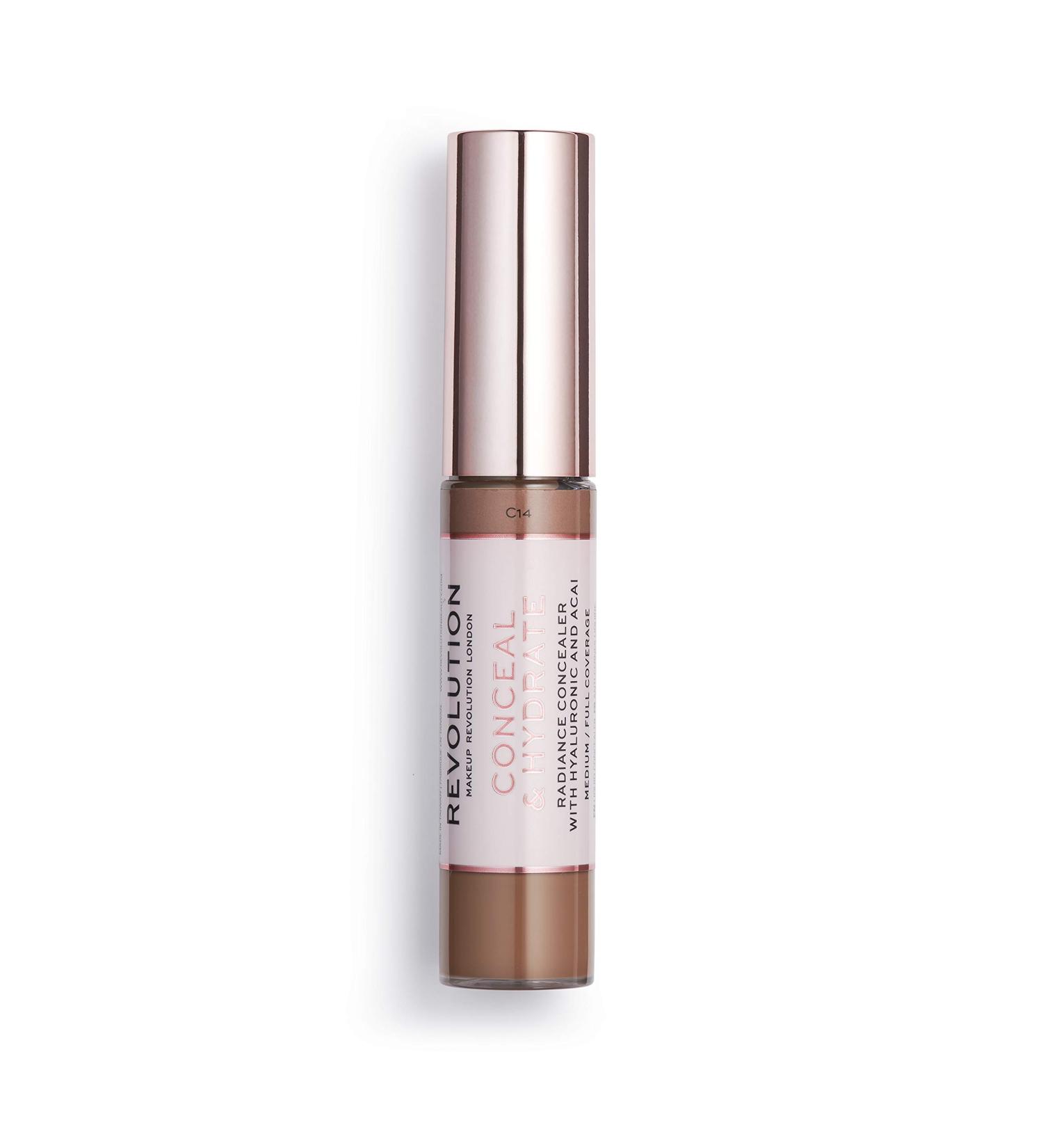 Makeup Revolution Conceal & Hydrate Concealer C14.5 - Hydrating Coverage for Smooth Skin - Buy Online on GoSupps.com