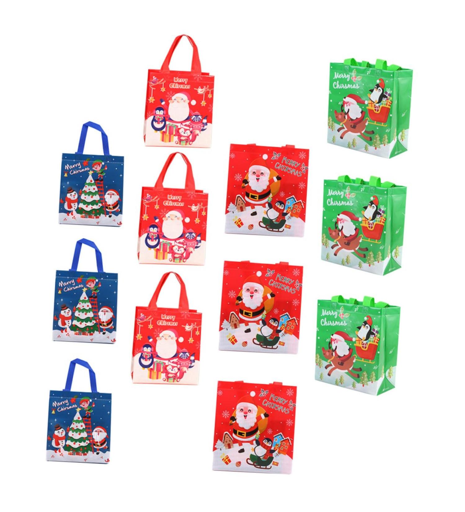 PRETYZOOM Santa Bags 12pcs Christmas Bag Candy Bags Packing Bag Candy Bag for Christmas Three-dimensional Tote Bag - Buy Online on GoSupps.com