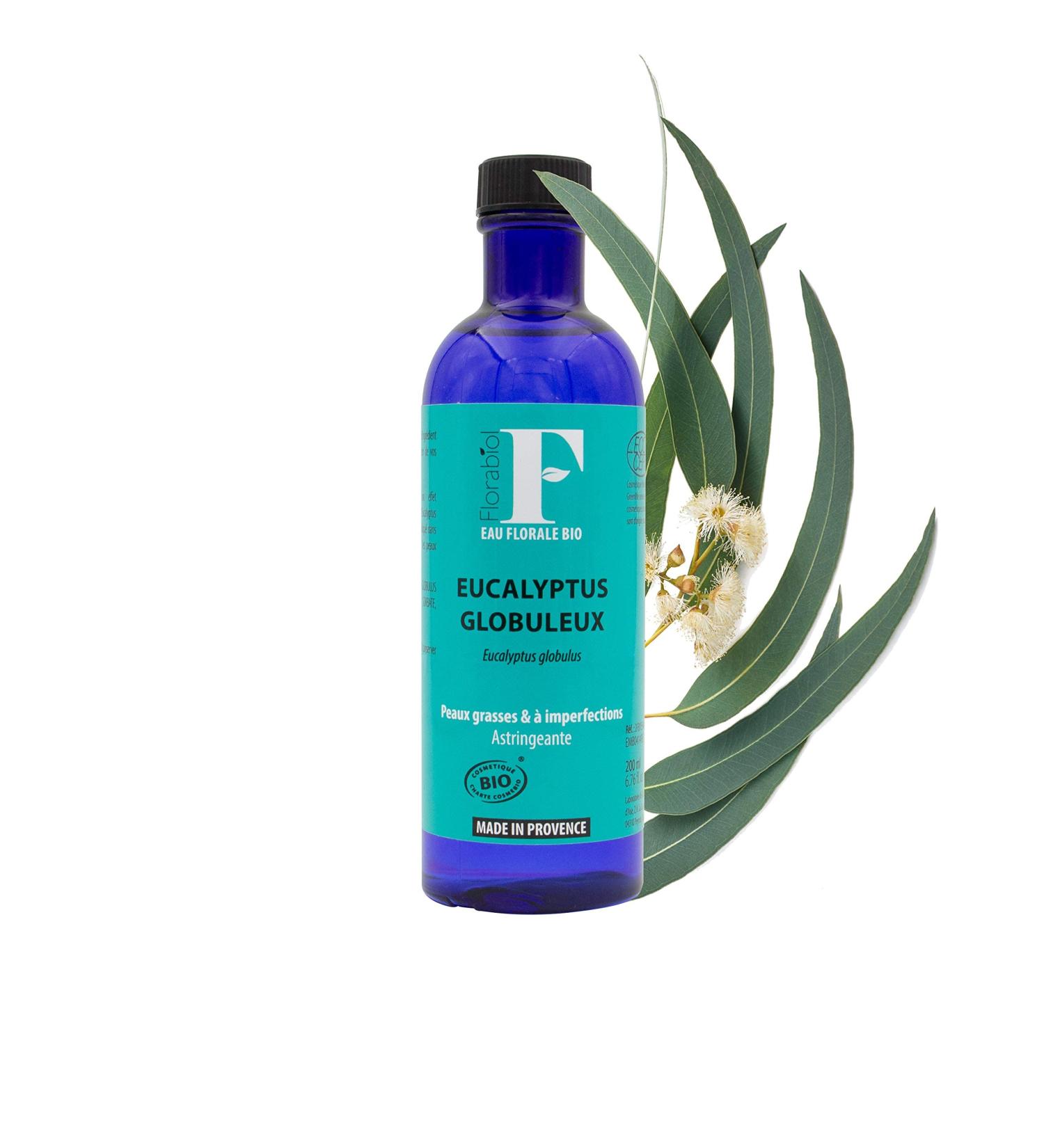 Florabiol - Organic Eucalyptus Globulus Floral Water 200 ml - Astringent Lotion - Purifying Refreshing Stimulating - Ecocert Organic Certified - French Made - Buy Online on GoSupps.com