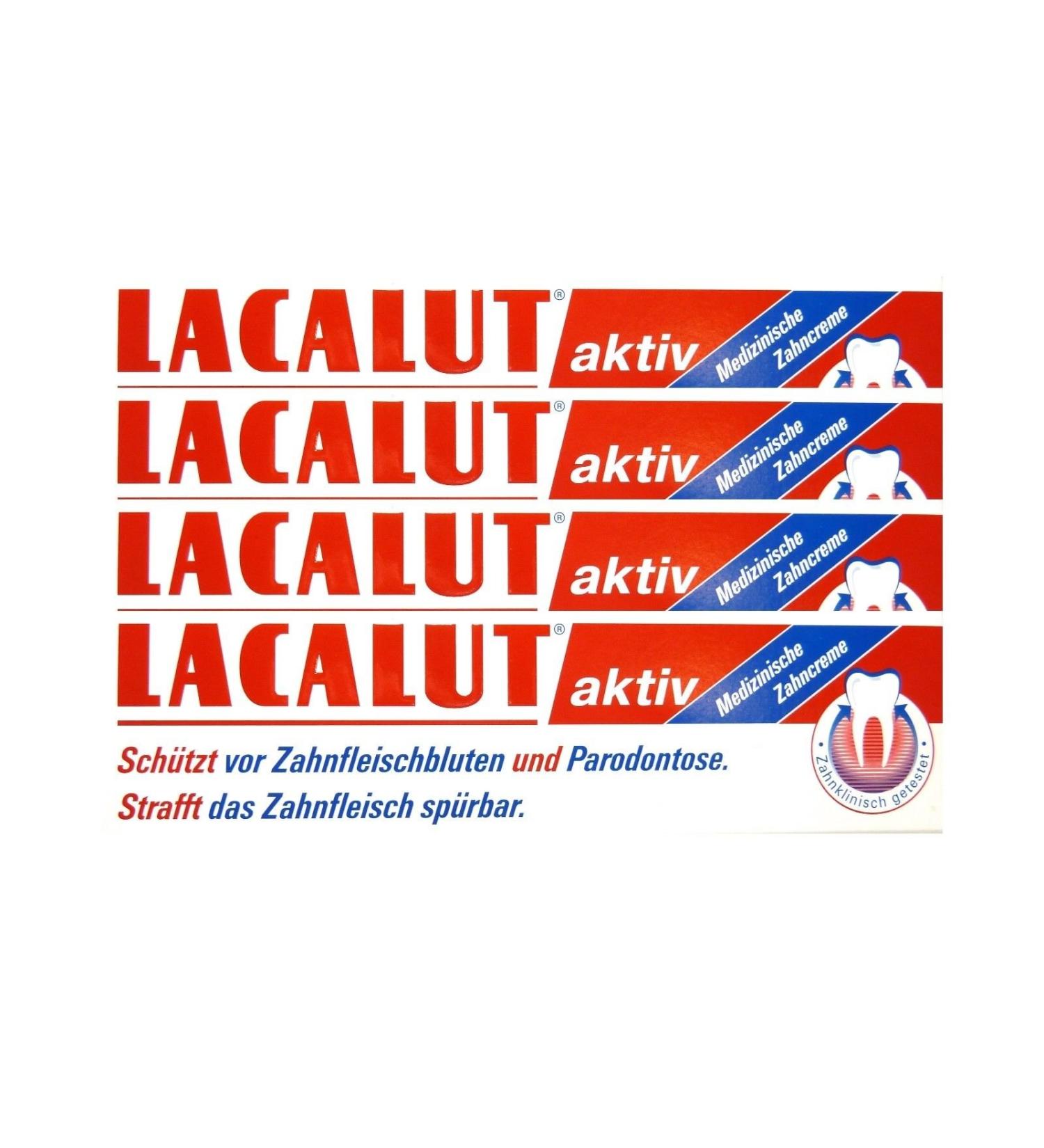 4x LACALUT active toothpaste 100 ml PZN 5484132 periodontitis bleeding gums