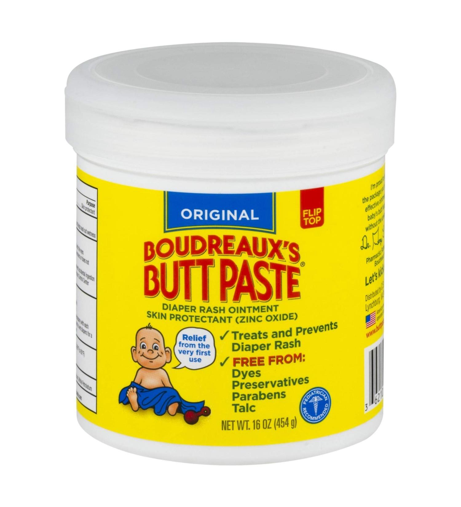 Boudreaux's Butt Paste Diaper Rash Ointment Original 16 Oz - Pack of 1 (1 lb) | Non-applicator formula - Buy Online on GoSupps.com