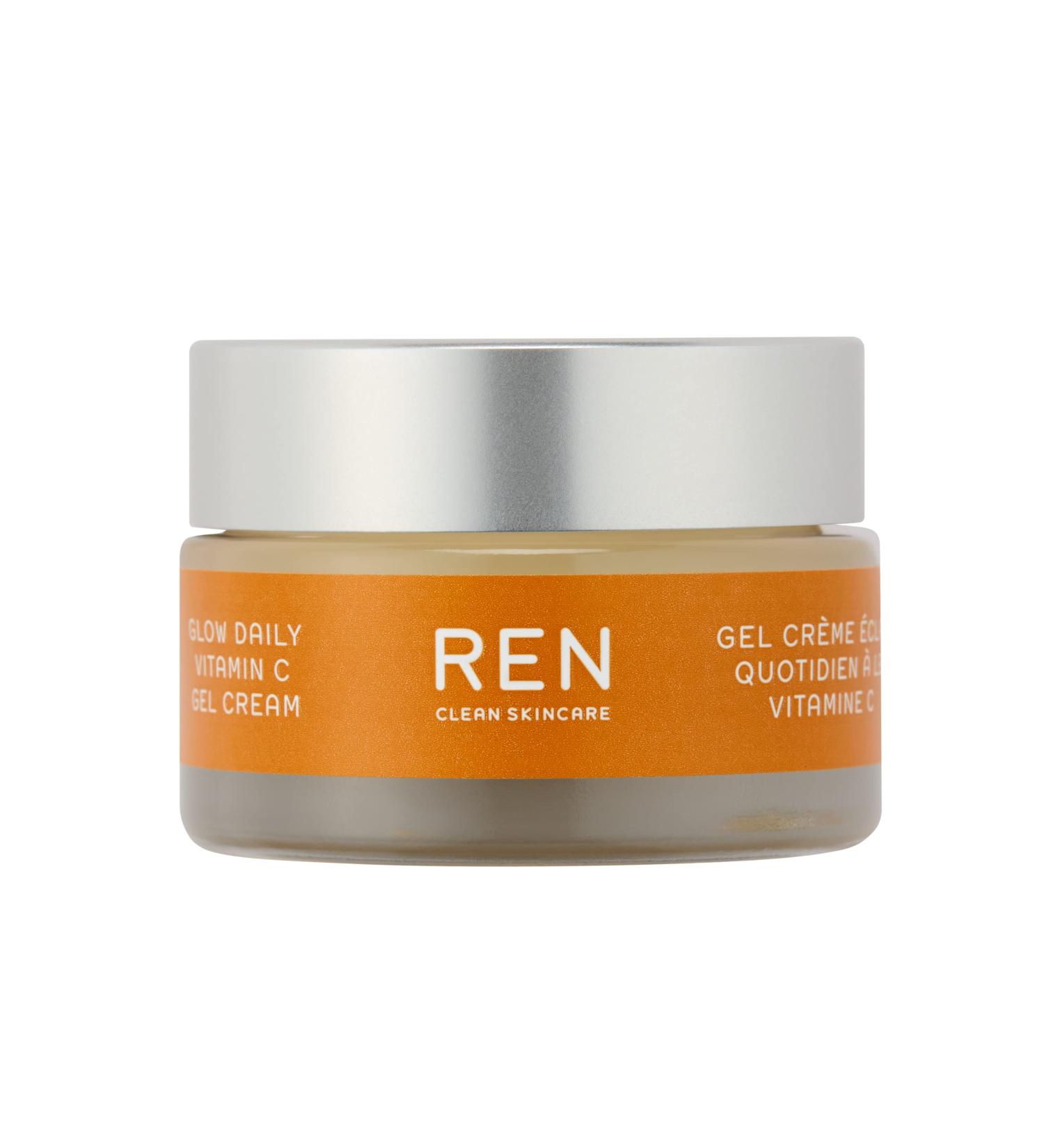 REN Clean Skincare Glow Daily Vitamin C Gel Cream - Antioxidant Face Moisturizer Vegan & Cruelty-Free 0.5 Fl Oz - Buy Online on GoSupps.com