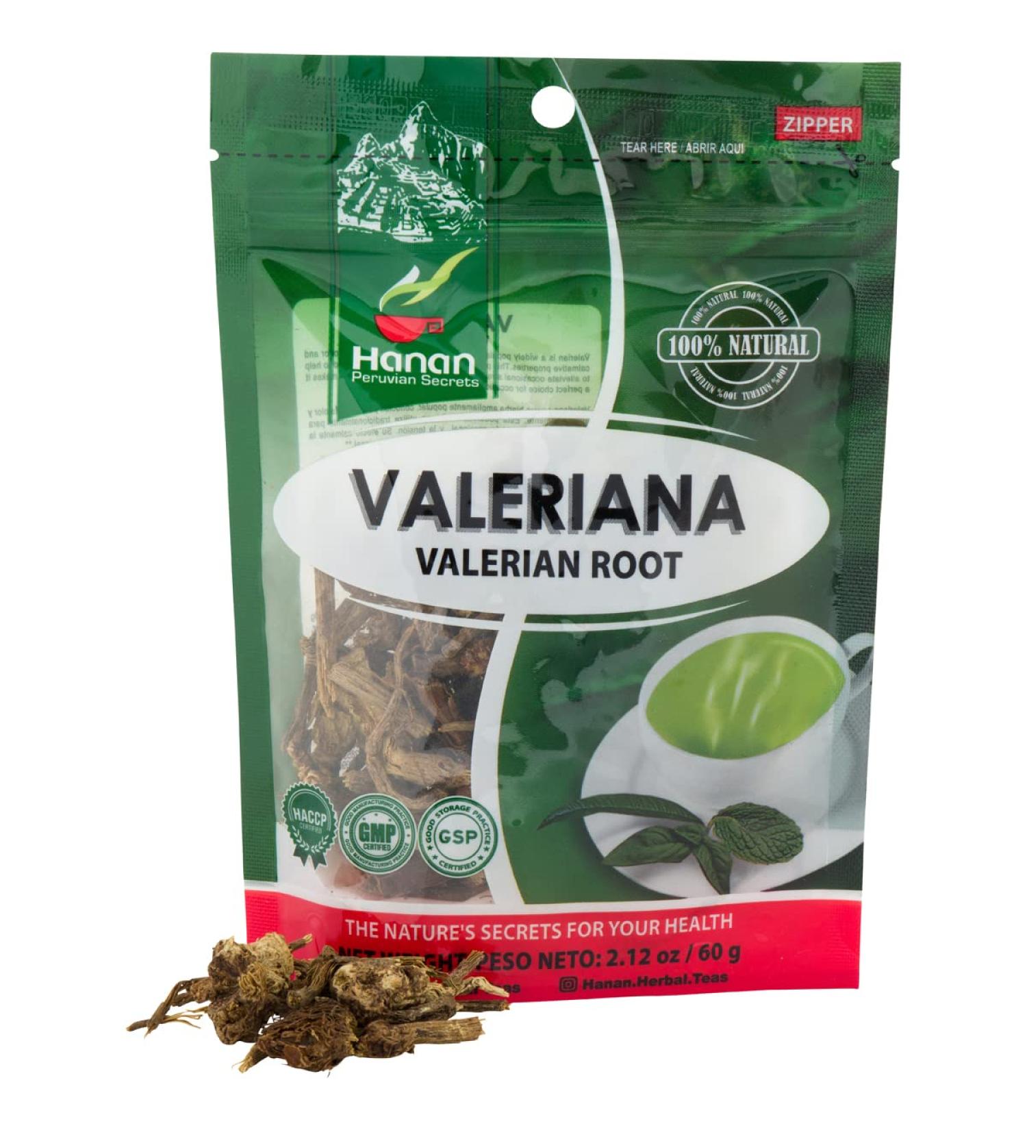 Hanan Valerian Root Loose Herb Tea - 2.1oz (60g) Herbal Supplement from Peru - Buy Online on GoSupps.com
