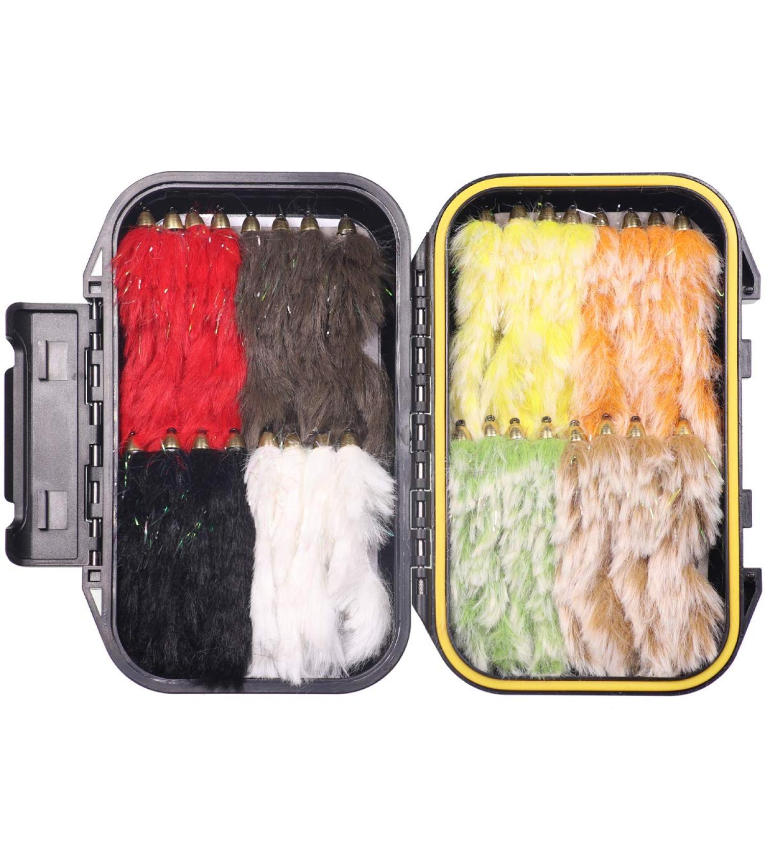 Wifreo 32pcs Conehead Zonker Streamers Fly Fishing Bunny Lures - Size 4 for Trout Bass Pike | Assorted Streamer Flies - Buy Online on GoSupps.com