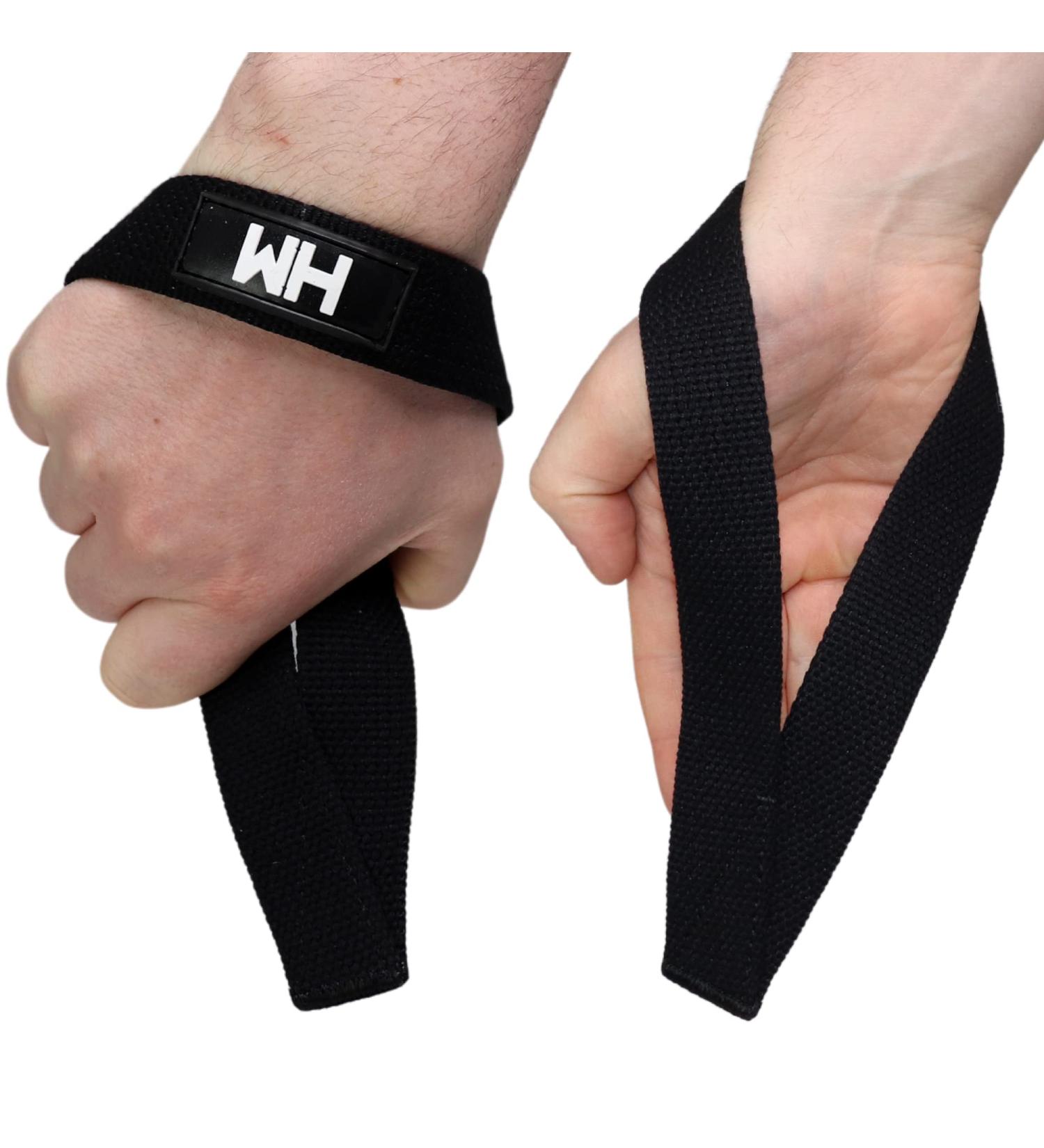 Weightlifting House Olympic Wrist Straps | Snatch, Pulls, Deadlifts | Black - Buy Online on GoSupps.com