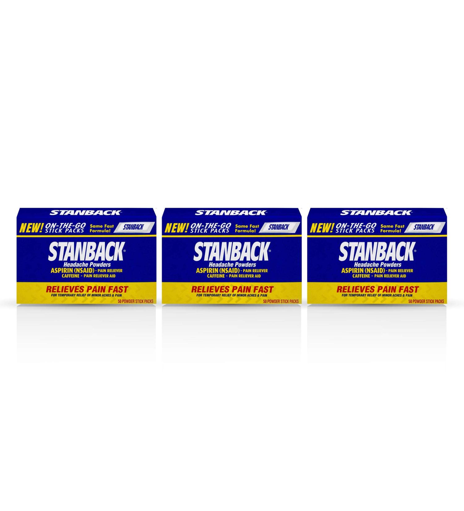 Stanback Headache Powder 50-Count (3-Pack) - Fast Relief for Headaches - Buy Online on GoSupps.com