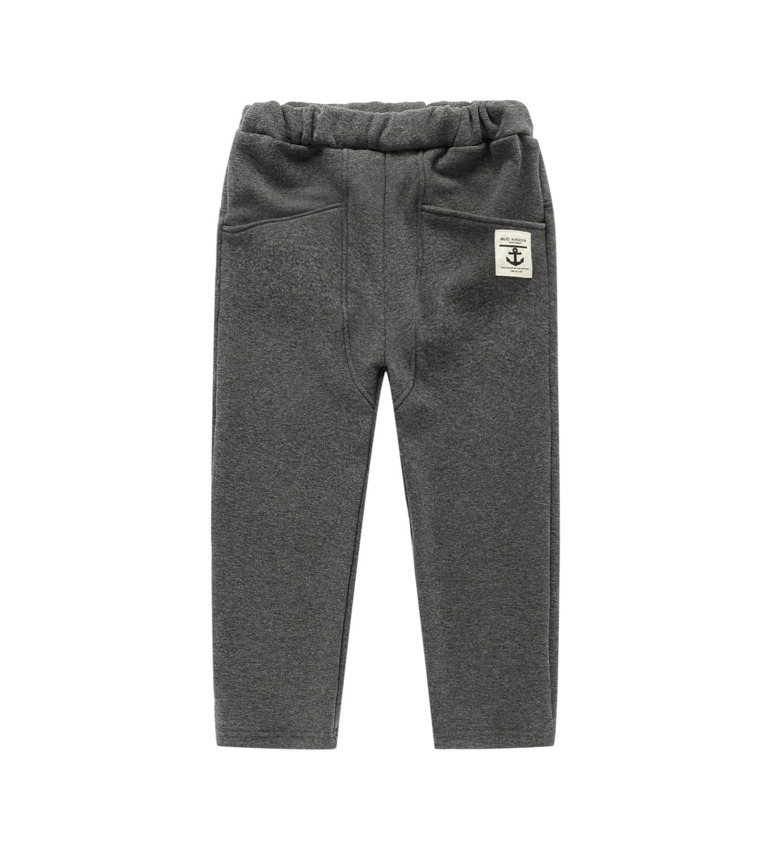 Mud Kingdom Little Boys Fleece Pants | 4 Years | Anchor Gray | Warm Winter Tight Fit - Buy Online on GoSupps.com