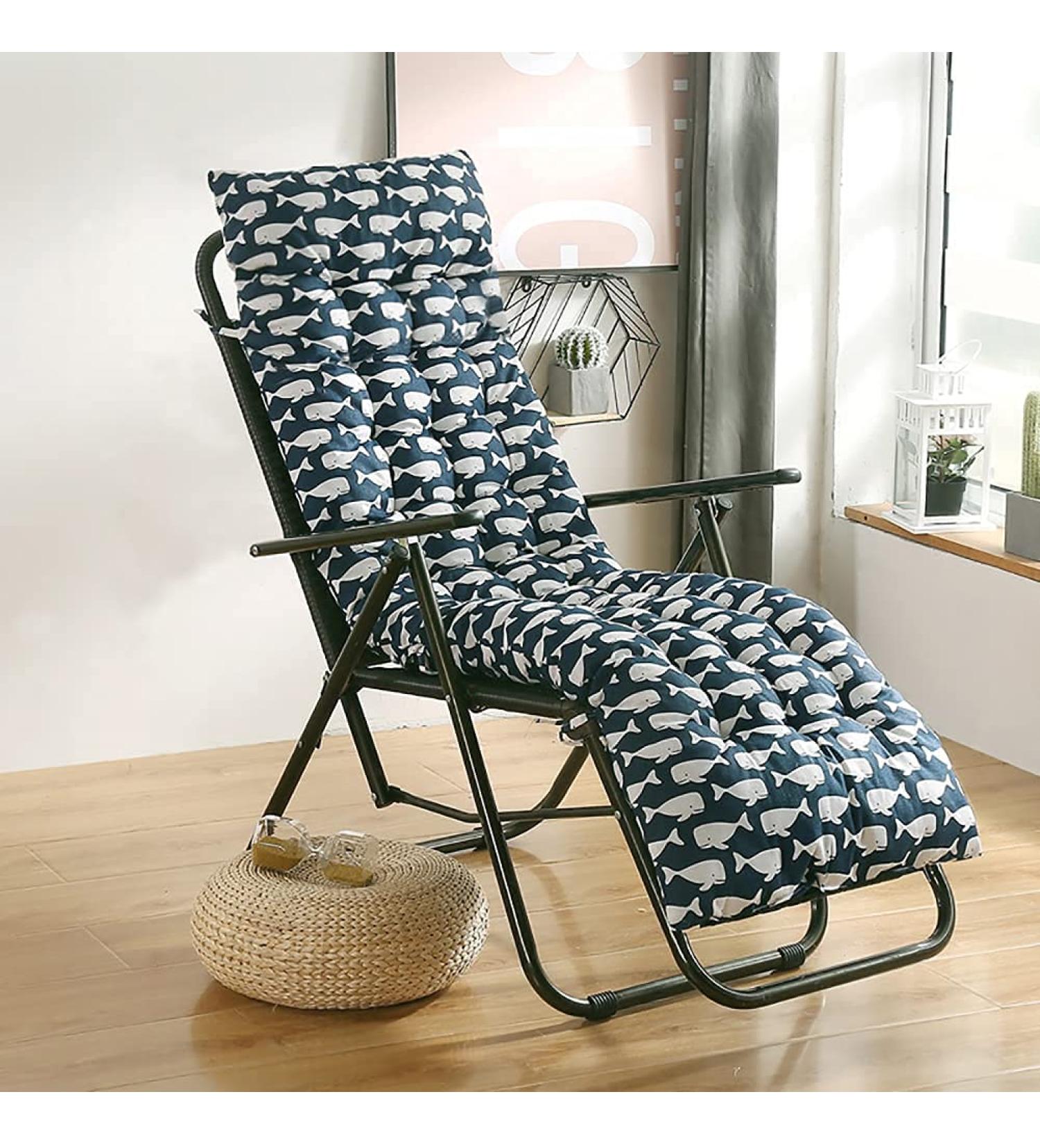 Non-Slip Recliner Cushion with Fixing Tie Thick Comfortable Lounger Seat Mat for Garden Swing Bench Practical Multifunctional Lounger Cushion - Buy Online on GoSupps.com