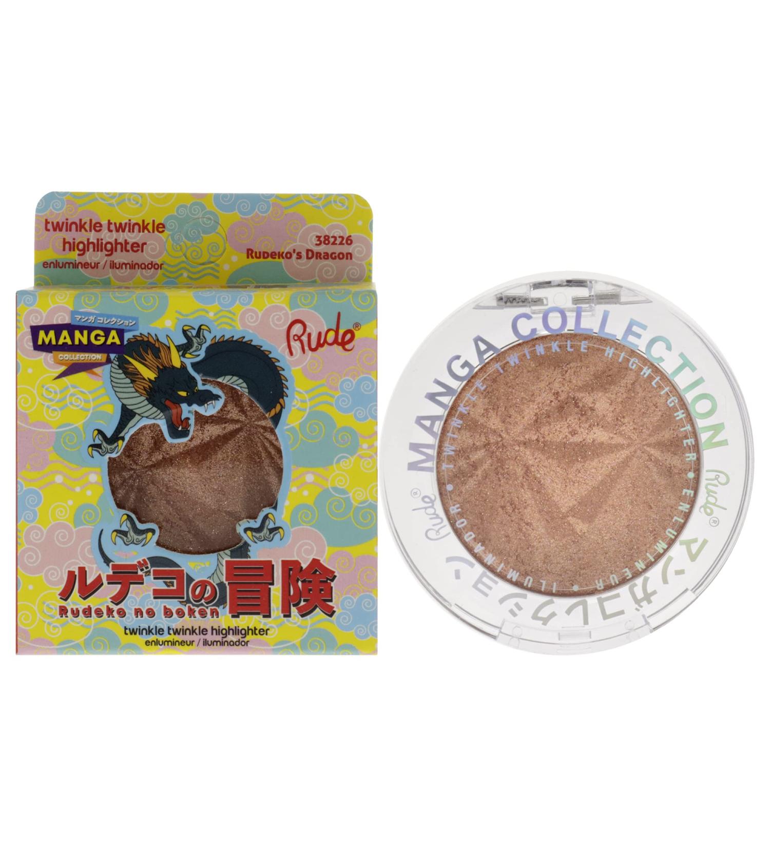 Rude Cosmetics Manga Collection Twinkle Twinkle Highlighter - Rudekos Dragon Highlighter for Women | 0.14 oz - International Shipping Available - Buy Online on GoSupps.com