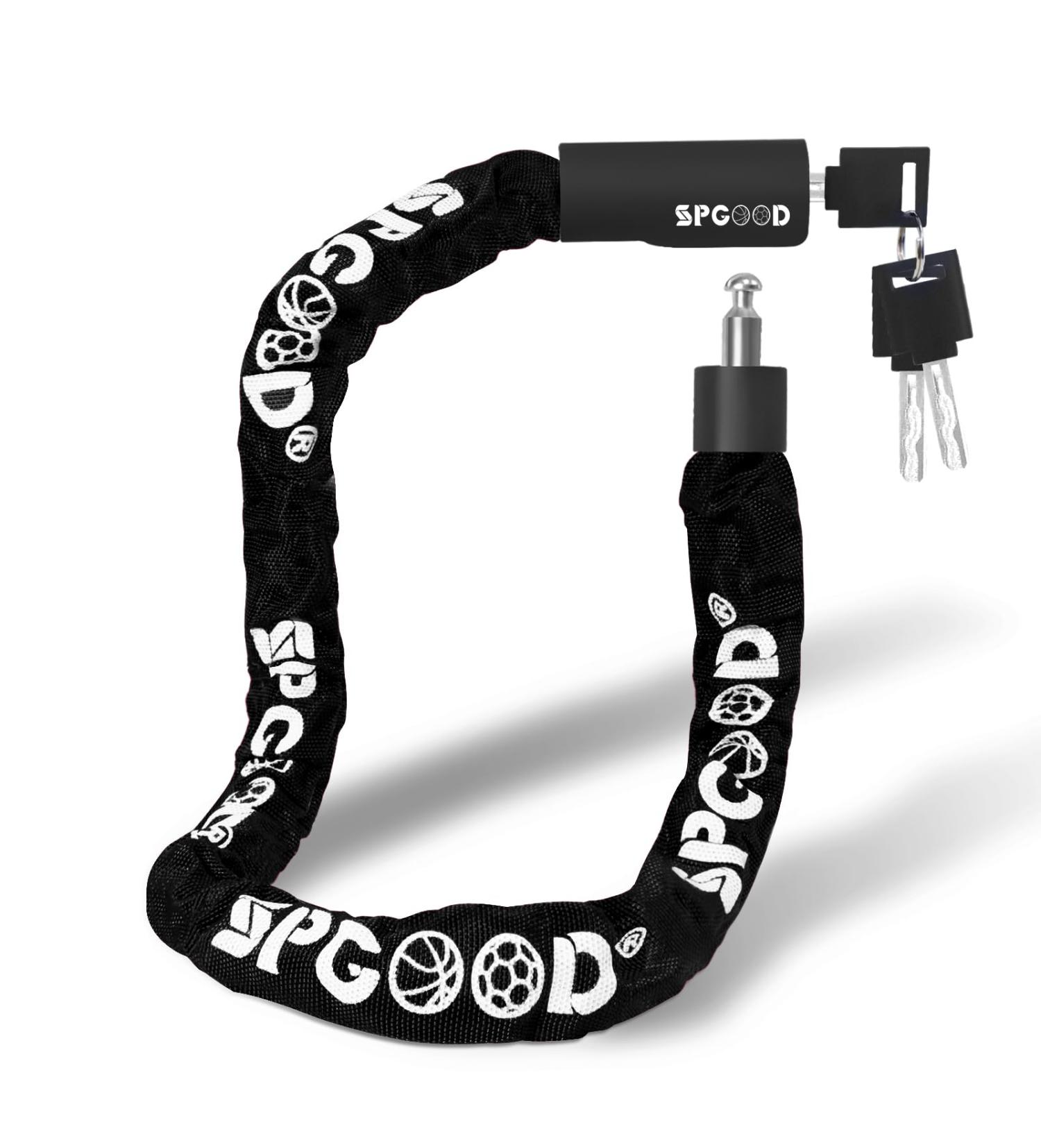 SPGOOD Bike Lock with 3 Keys - High-Safety Anti-Theft 90cm Chain Lock for Bicycle E-Scooter E-Bike MTB Motorcycle & Cargo Bike - Waterproof & Durable - Buy Online on GoSupps.com