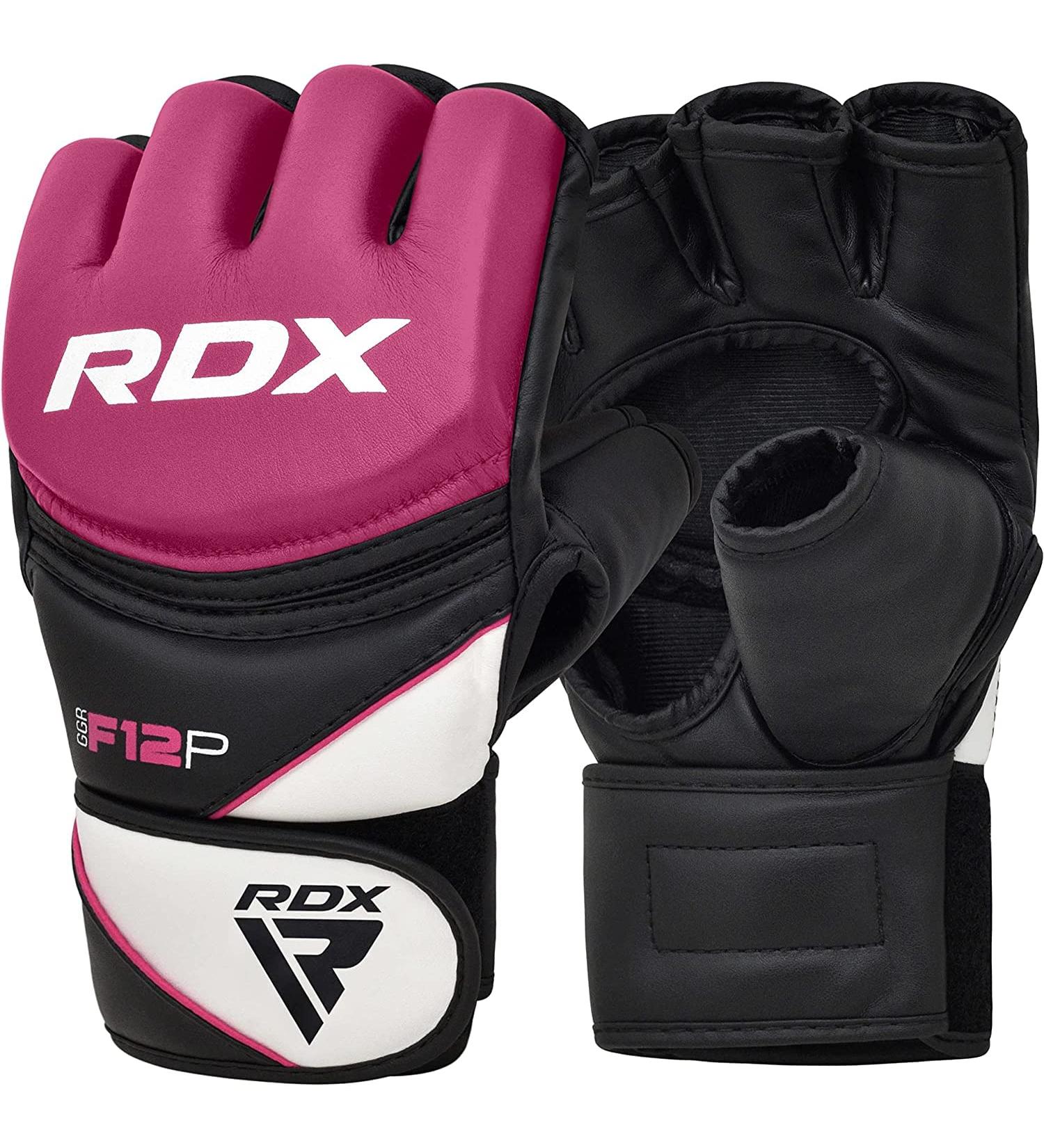 RDX Women's MMA Gloves - Maya Hide Leather Sparring & Kickboxing Training Gloves - Professional Punching Bag & Muay Thai Gloves - Reusable Pink - Buy Online on GoSupps.com