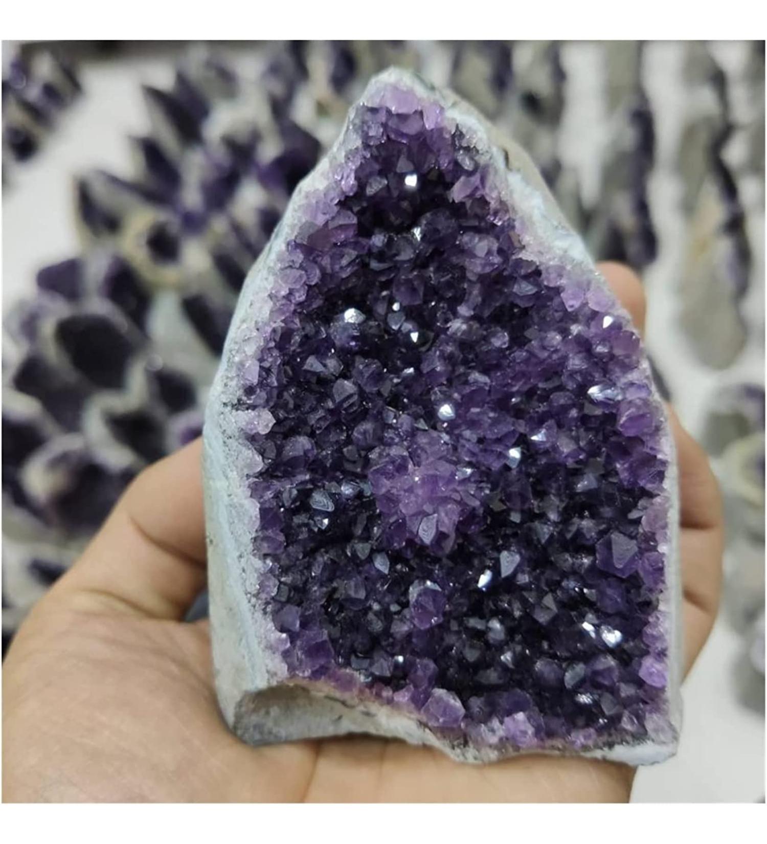 Amethyst Rough Stone Large Amethyst Cluster Geode Crystal Quartz Cut Base Amethyst Specimen Uruguay (Size : 550-650g) Natural Stones and Minerals (Size : 550-650g) - Buy Online on GoSupps.com