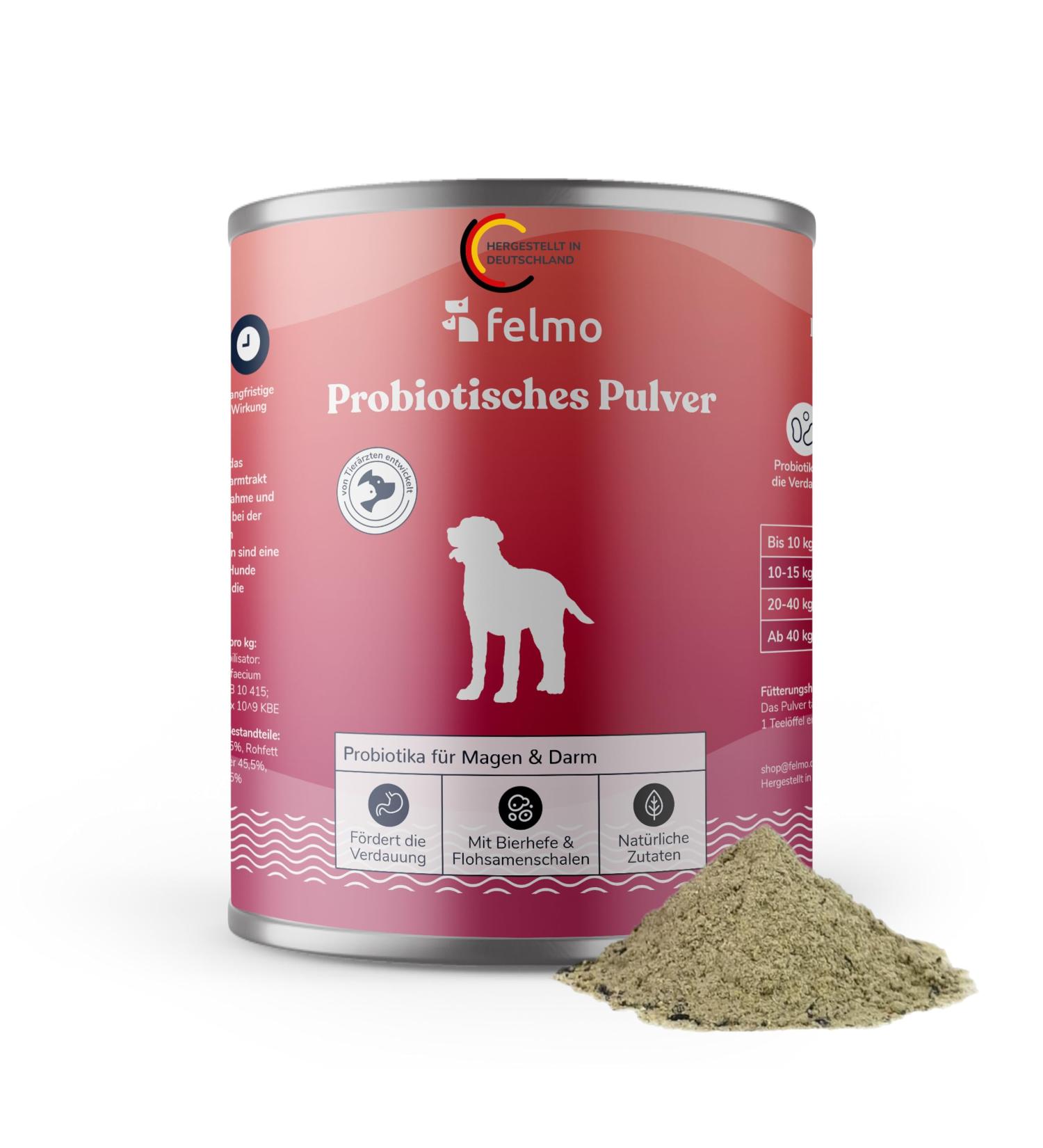 Felmo Probiotic Powder for Dogs (250g) - Supports Digestive Health & Immune System - Grain & Sugar-Free - Buy Online on GoSupps.com