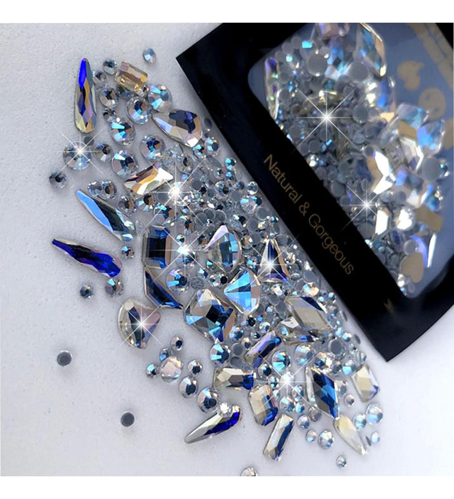 Mixed Flat Bottom Nail Art Rhinestones Set DIY Nails Decor For Nail Enthusiasts And Professional Artists moonlight - Buy Online on GoSupps.com