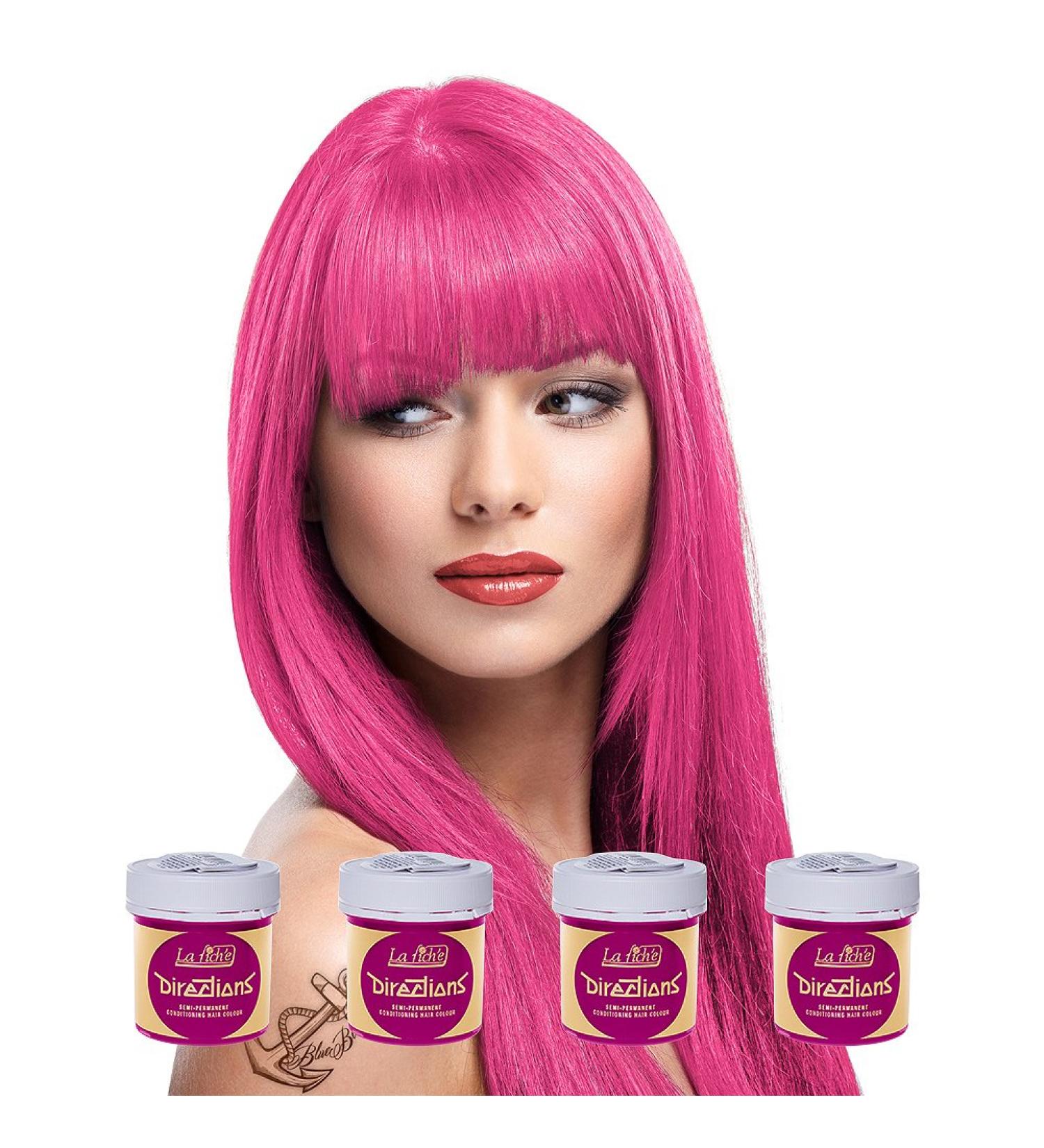 La Riche Directions Hair Color 4 Pack - Pink Carnation (88 ml) | Vibrant Pink Hair Dye | International Shipping Available - Buy Online on GoSupps.com