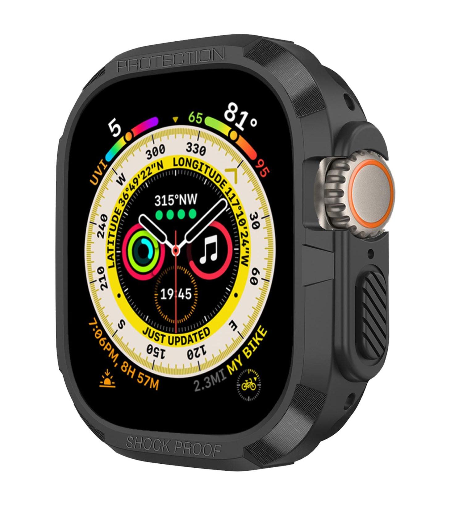 BOTOMALL Rugged Bumper for Apple Watch Case Series 8 Ultra 49mm Military Grade Slim TPU Cover for iWatch Men Women No Screen -Black Black 49mm - Ultra - Buy Online on GoSupps.com