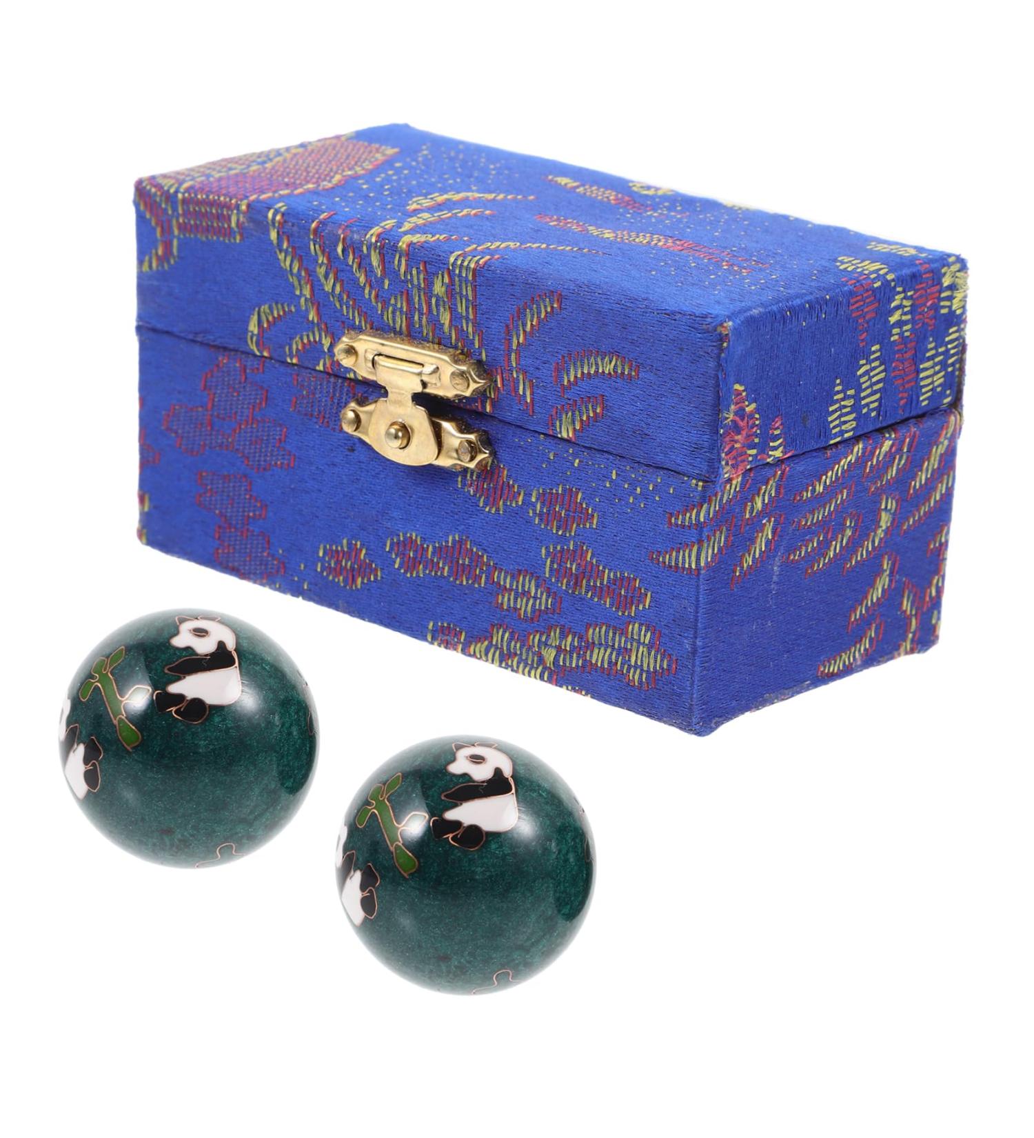 Buy Frcolor 2-Pack Fitness Handball Rolling Balls for Hand Exercises & Massage - Chinese Gymnastics Cloisonne Panda Design - Buy Online on GoSupps.com