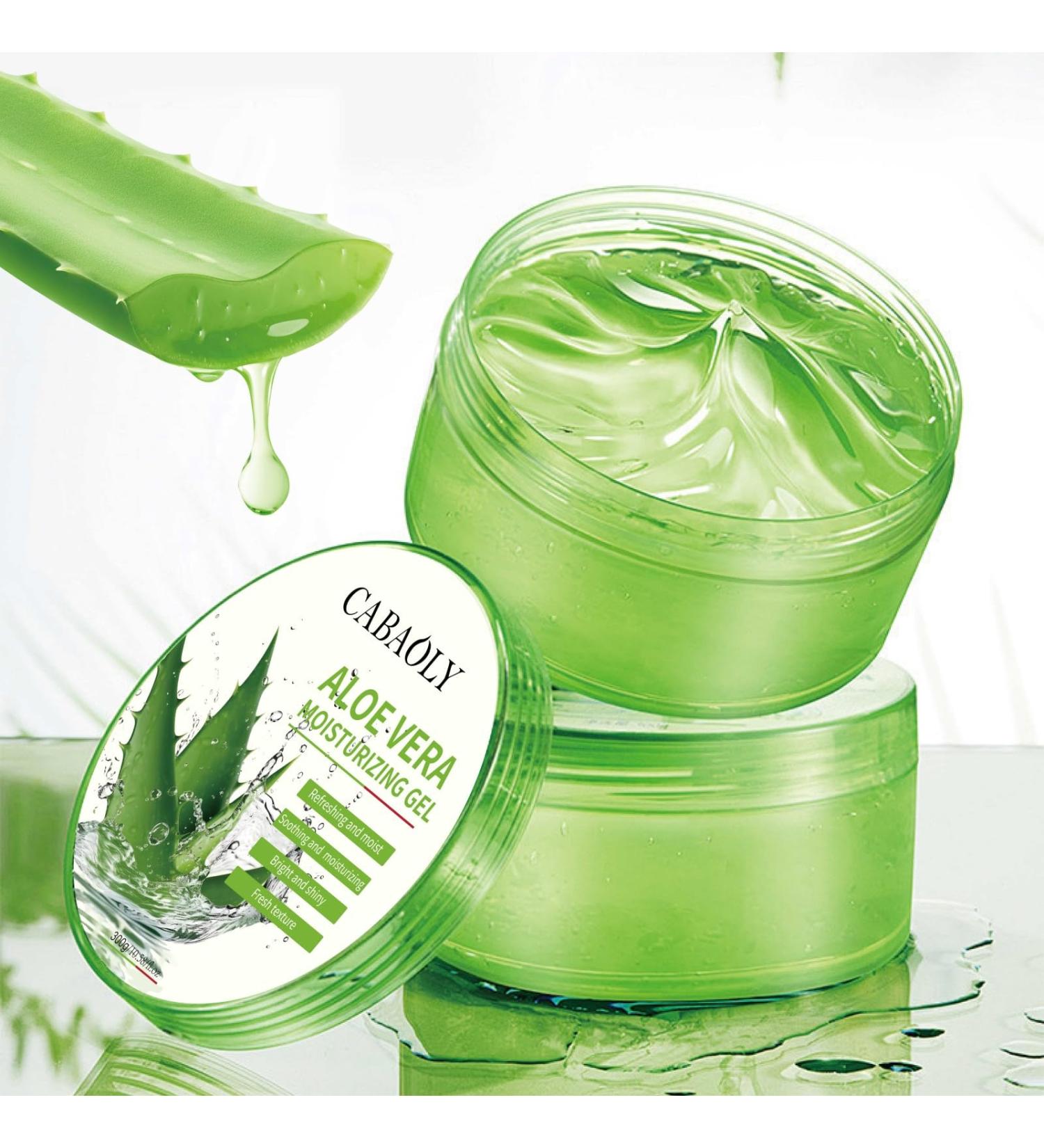 CABAOLY-Organic Natural Pure Aloe Vera Gel Face Non-Sticky Aloe Vera Gel That Naturally Moisturizes and Relieves Sunburn and Deeply Moisturizes - Buy Online on GoSupps.com