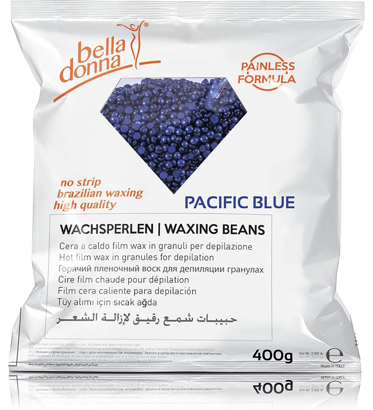 Bella Donna Pacific Blue Wax Pearls 400g - Stripless & Painless Hair Removal Beads - Buy Online on GoSupps.com