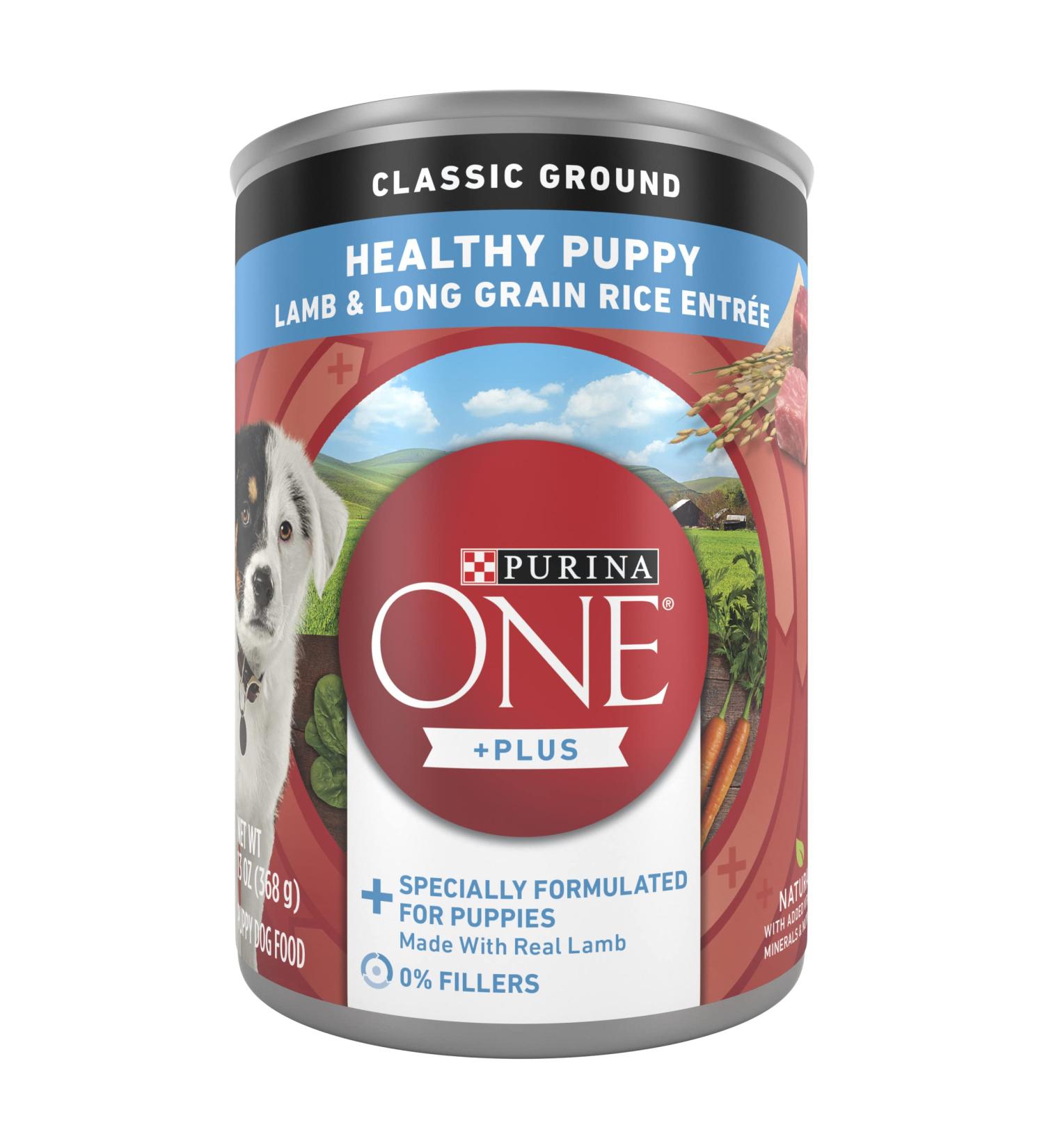 Purina ONE SmartBlend Natural Lamb & Rice Puppy Wet Food - 12 Pack (13 oz. Cans) - Buy Online on GoSupps.com