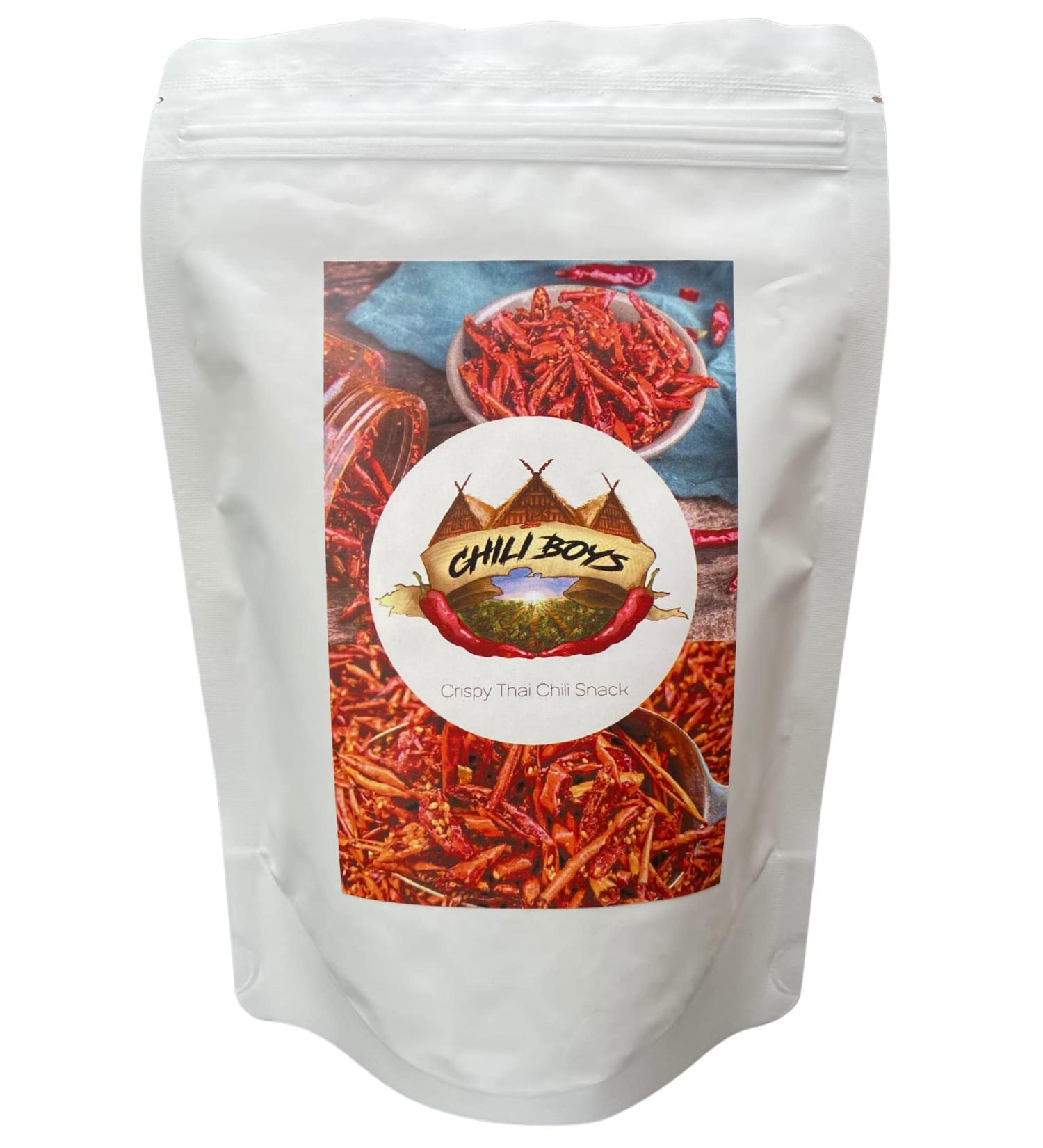Crispy Thai Chili Snack 120g Bag - Authentic Chilis with Sesame Seeds | Chili Boys - Buy Online on GoSupps.com