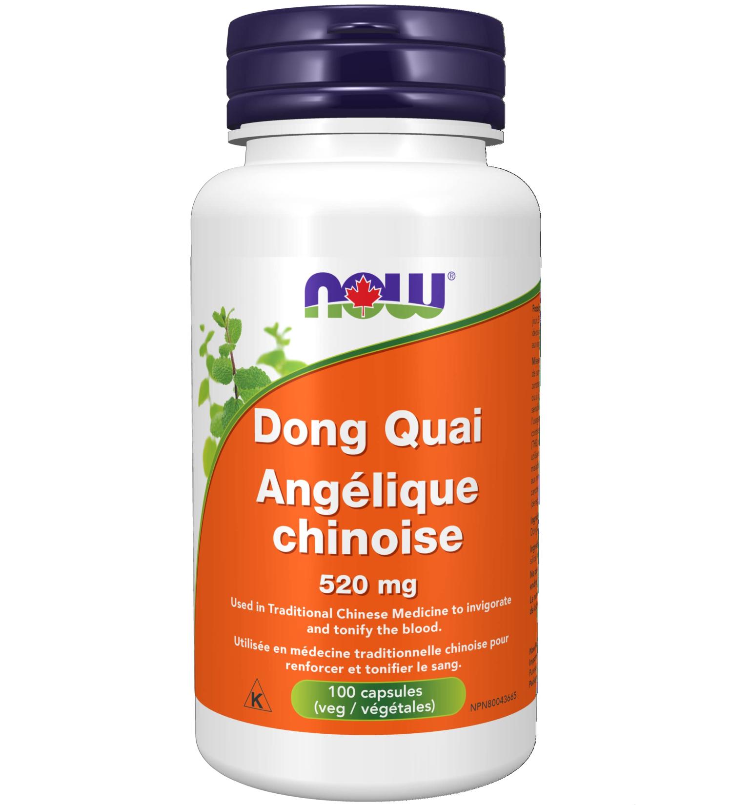 NOW Supplements Dong Quai 520mg Capsules 100 Count - Buy Online on GoSupps.com