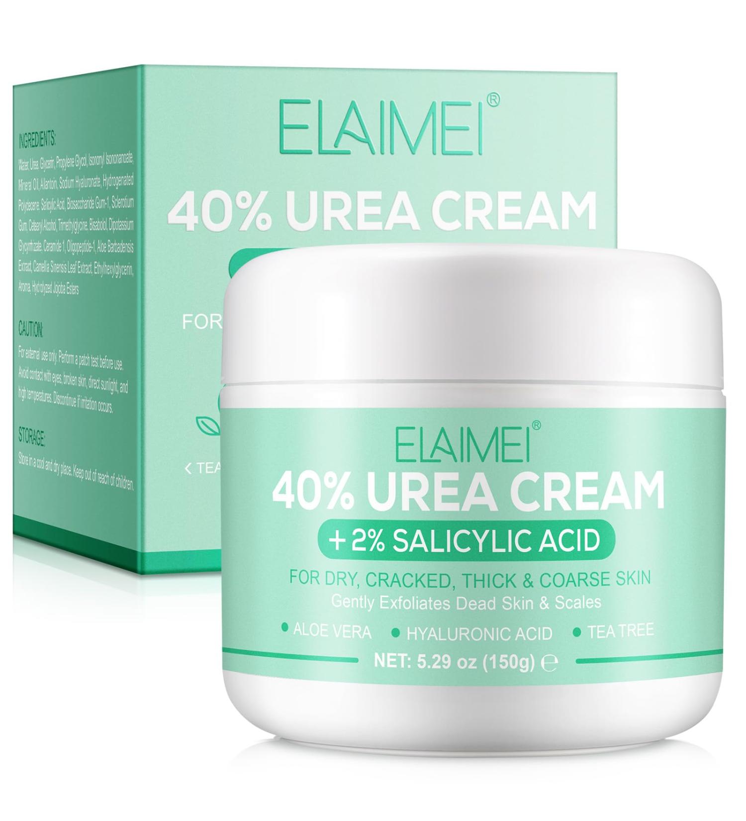 Urea Cream 40% for Feet - Maximum Strength with Salicylic Acid Hyaluronic Acid & Tea Tree Oil | Deep Moisturizer & Callus Remover 5.29 oz - Buy Online on GoSupps.com