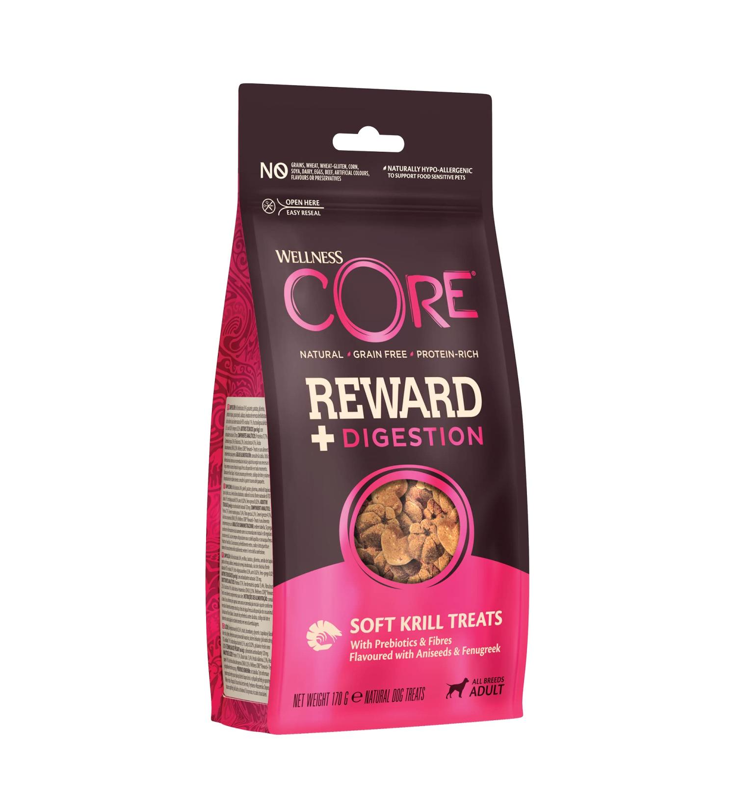 Wellness Core Reward+ Krill Dog Treats - Grain-Free Promotes Healthy Digestion 170g - Buy Online on GoSupps.com