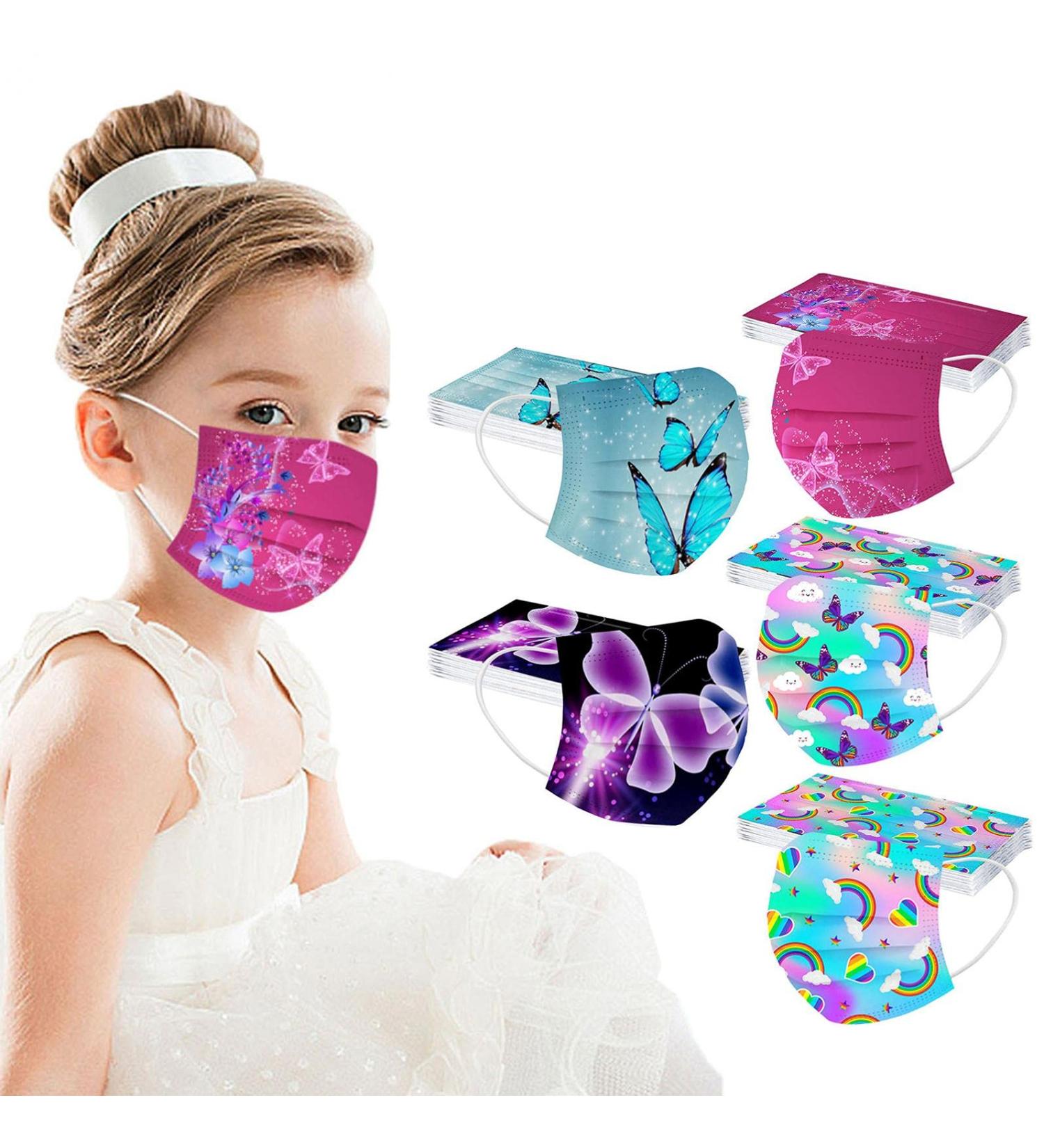 Celendi 50pcs Kids Disposable_Face_Mask 3 Ply Children_Masks Protection Breathable Kids_Mask Anti Dust Back to School Supplies - Buy Online on GoSupps.com