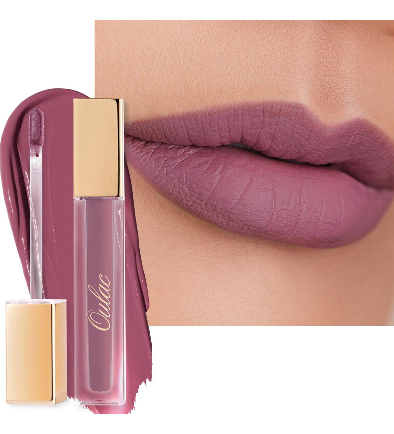 Oulac Matte Liquid Purple Pink Lipstick - Long Lasting & Waterproof Formula - Vegan & Cruelty-Free - M13 Long Beach Kiss - Buy Online on GoSupps.com