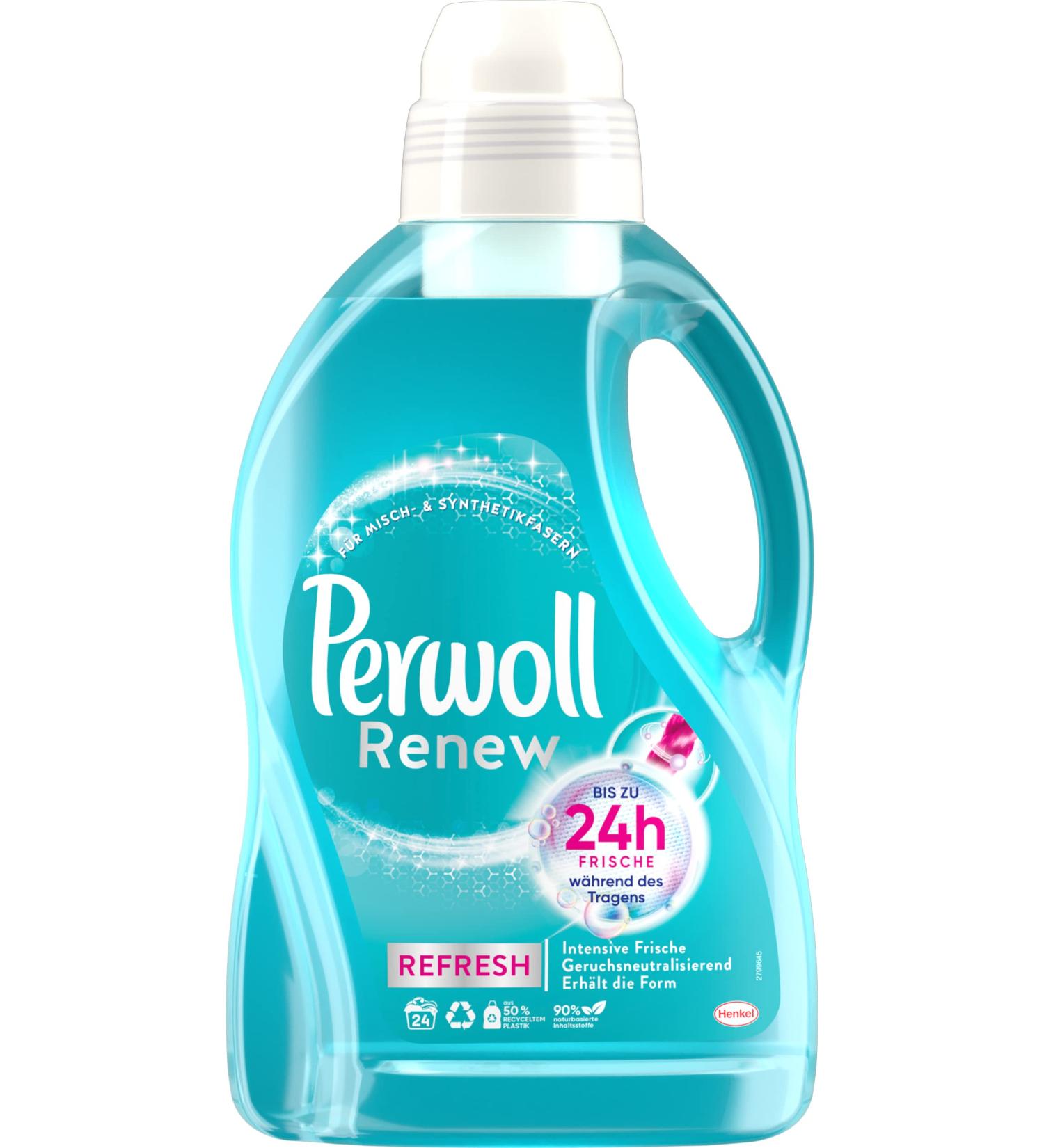 Perwoll Renew Refresh Liquid Detergent 1.44L - 24 Washes Odor-Neutralizing Hygiene Laundry Care for Whites & Colors - Buy Online on GoSupps.com