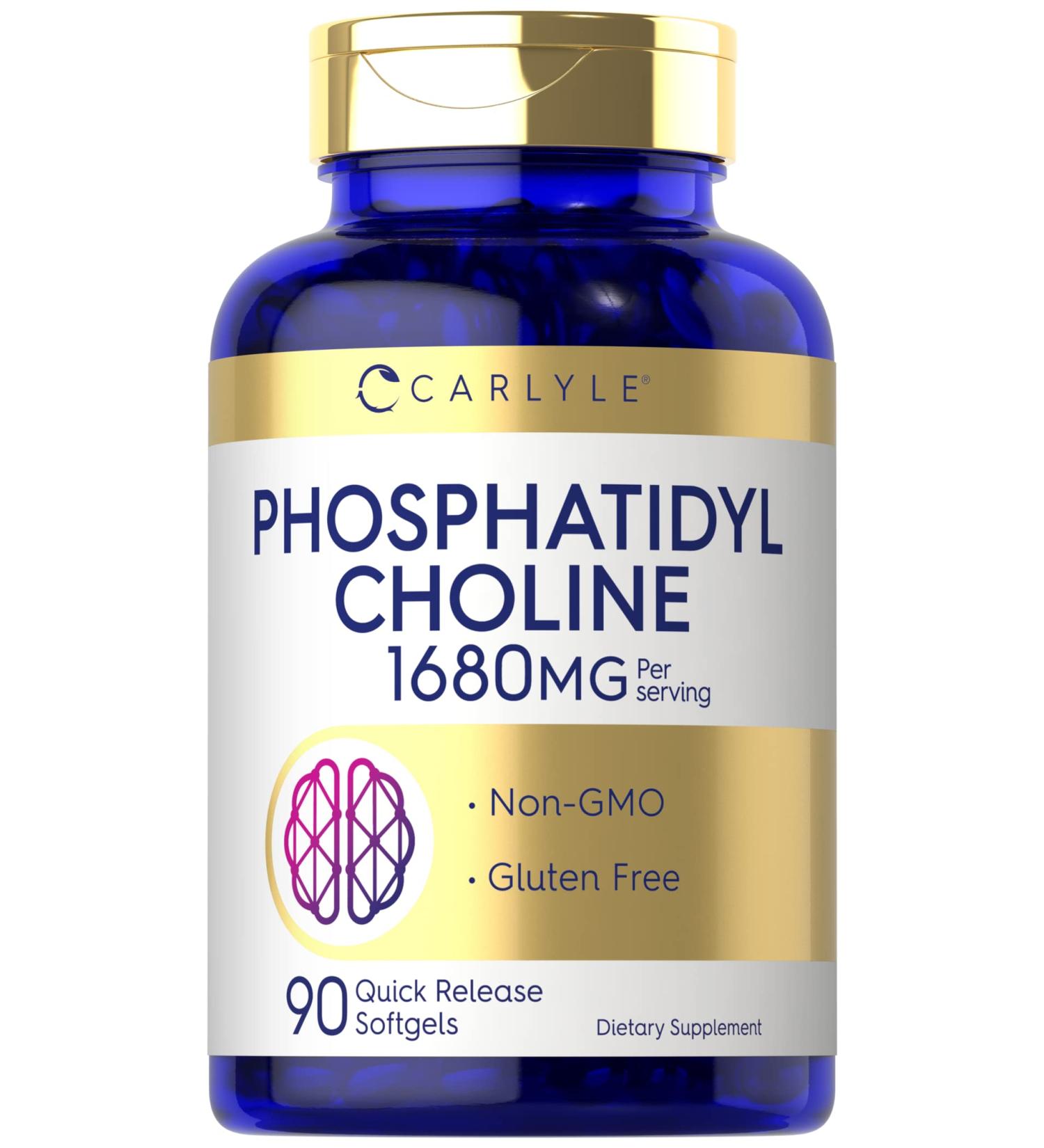 Carlyle Phosphatidyl Choline 1680mg | 90 Softgels | Non-GMO & Gluten Free Supplement - Buy Online on GoSupps.com