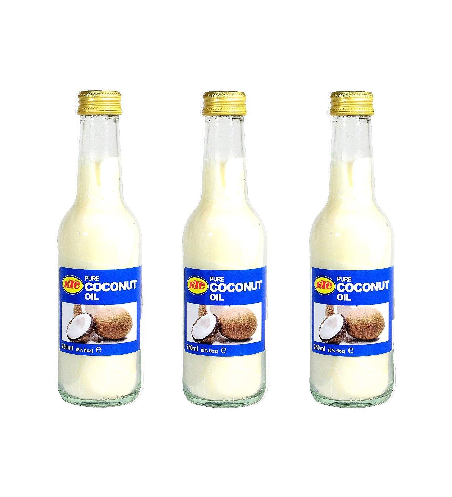 KTC - Coconut Oil - Pack of 3 (3 x 250 ml) - 100%