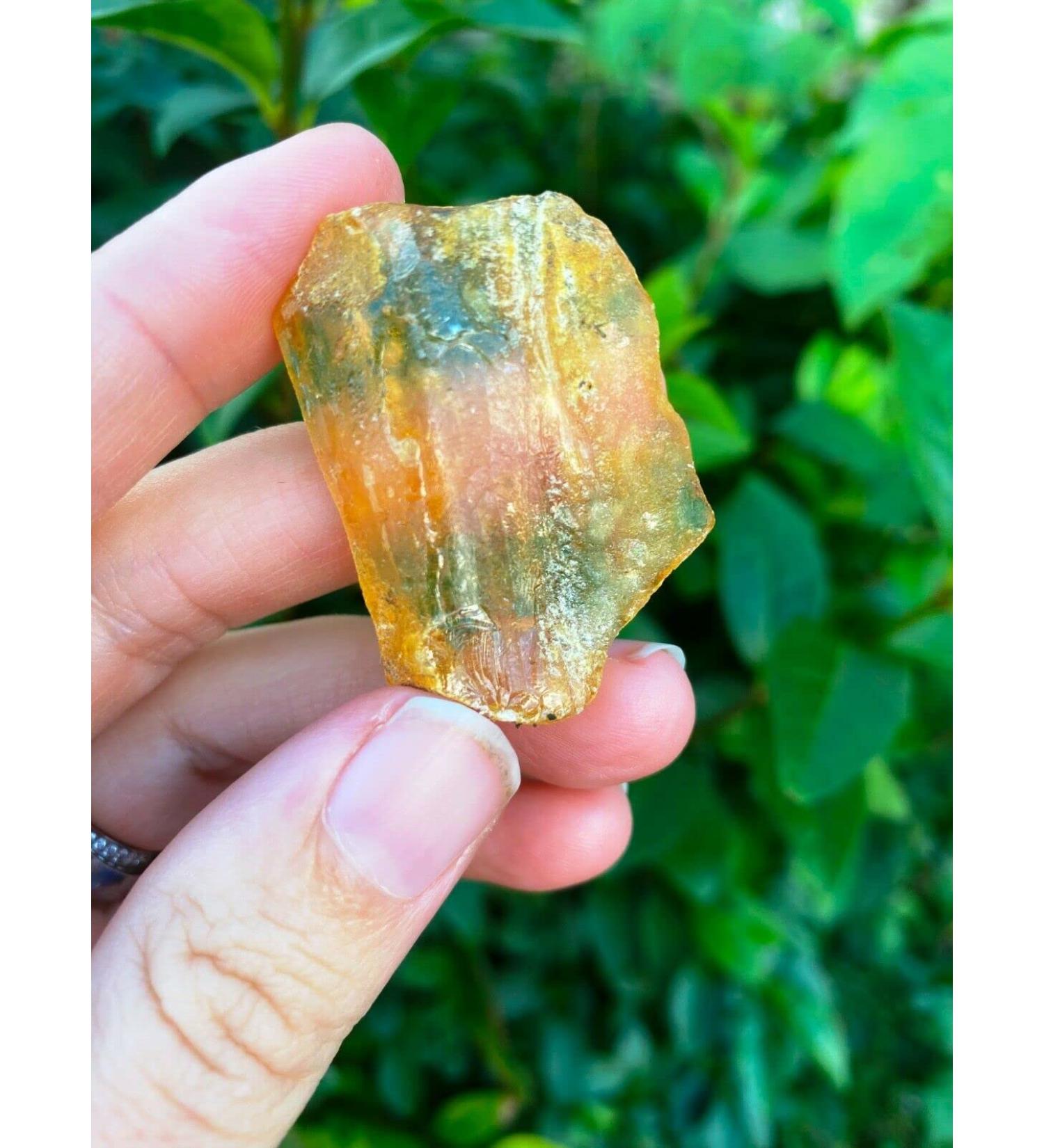 Crystal Natural Yellow Amber Calcite Rough Crystal Stone Collection Rough Rock Specimen Home Decor (Size : 40-50g) - Buy Online on GoSupps.com